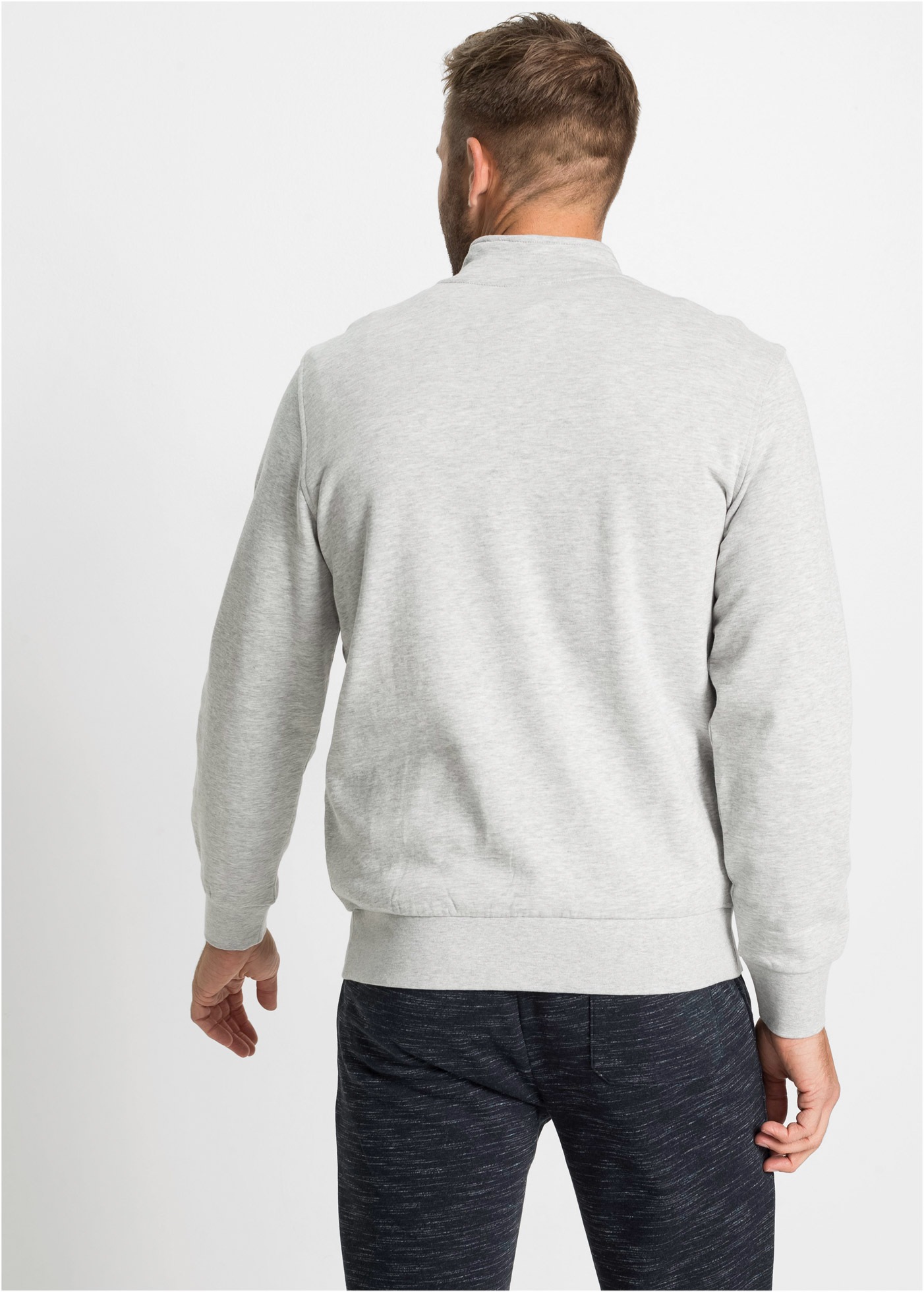 bonprix Sweatshirt "Sweatshirt mit Troyerkragen", Sweatshirt mit Troyerkrag günstig online kaufen