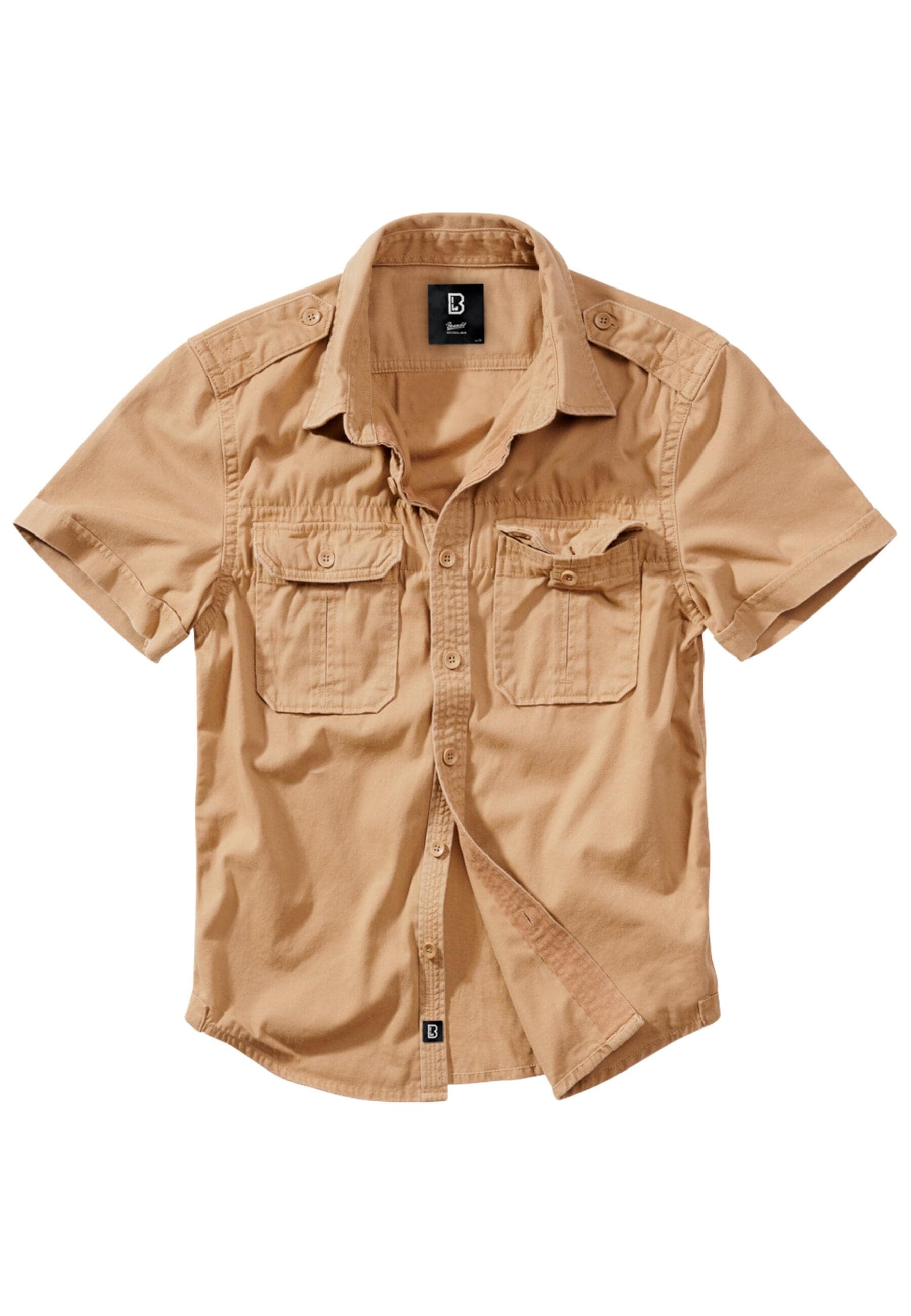 Langarmhemd »Brandit Herren Vintage Shirt shortsleeve«, (1 tlg.)