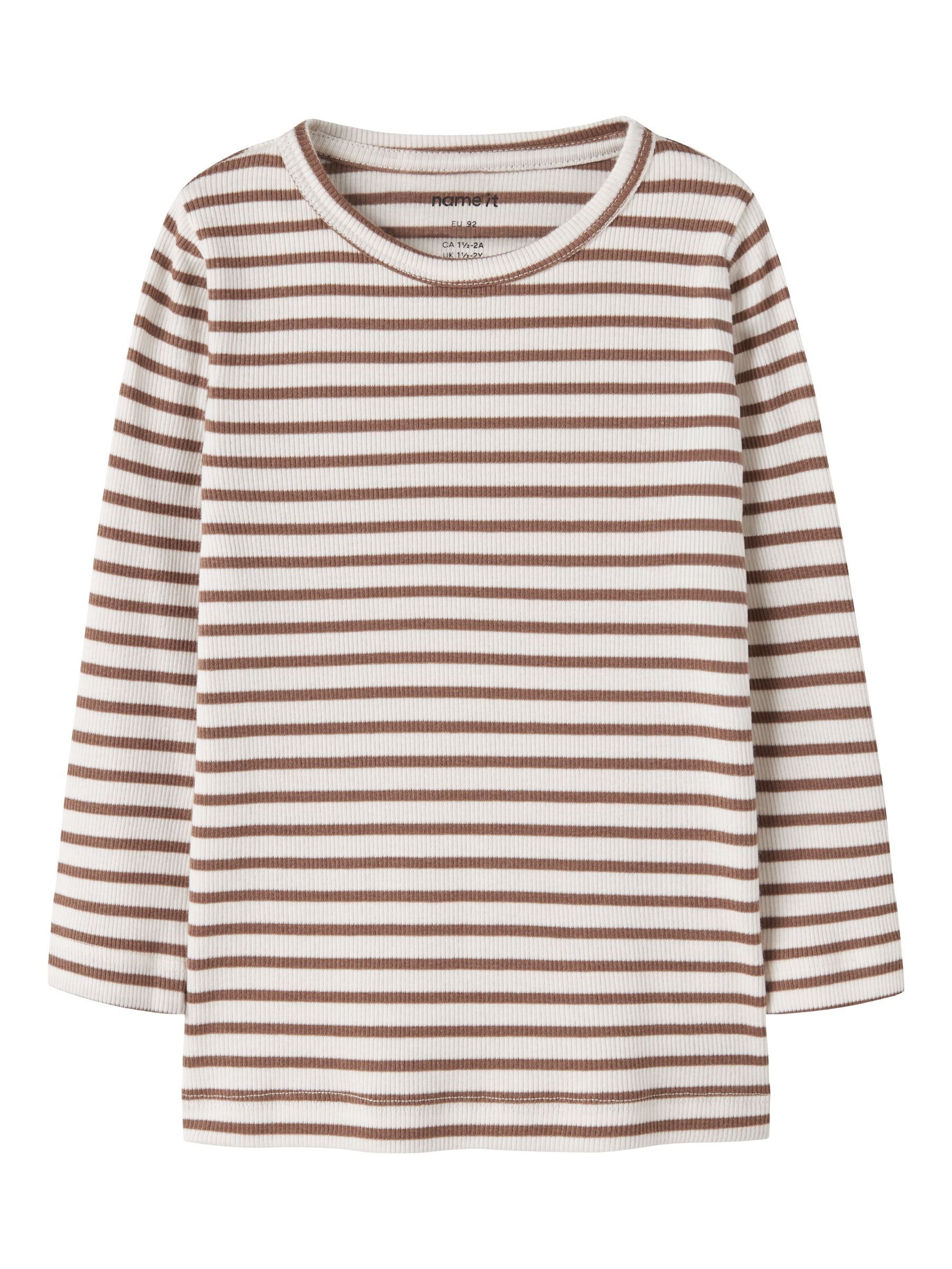 Name It Langarmshirt »NMNBANI LS XSL TOP NOOS« Ringel-Look in toller Rippen-Qualität
