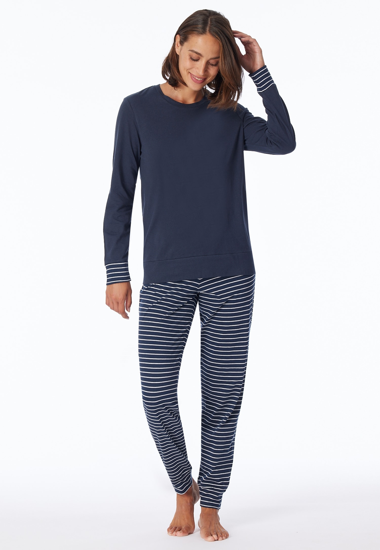 uncover by SCHIESSER Schlafanzug "Uncover Nightwear", 2 Stk. Rundhalsaussch günstig online kaufen