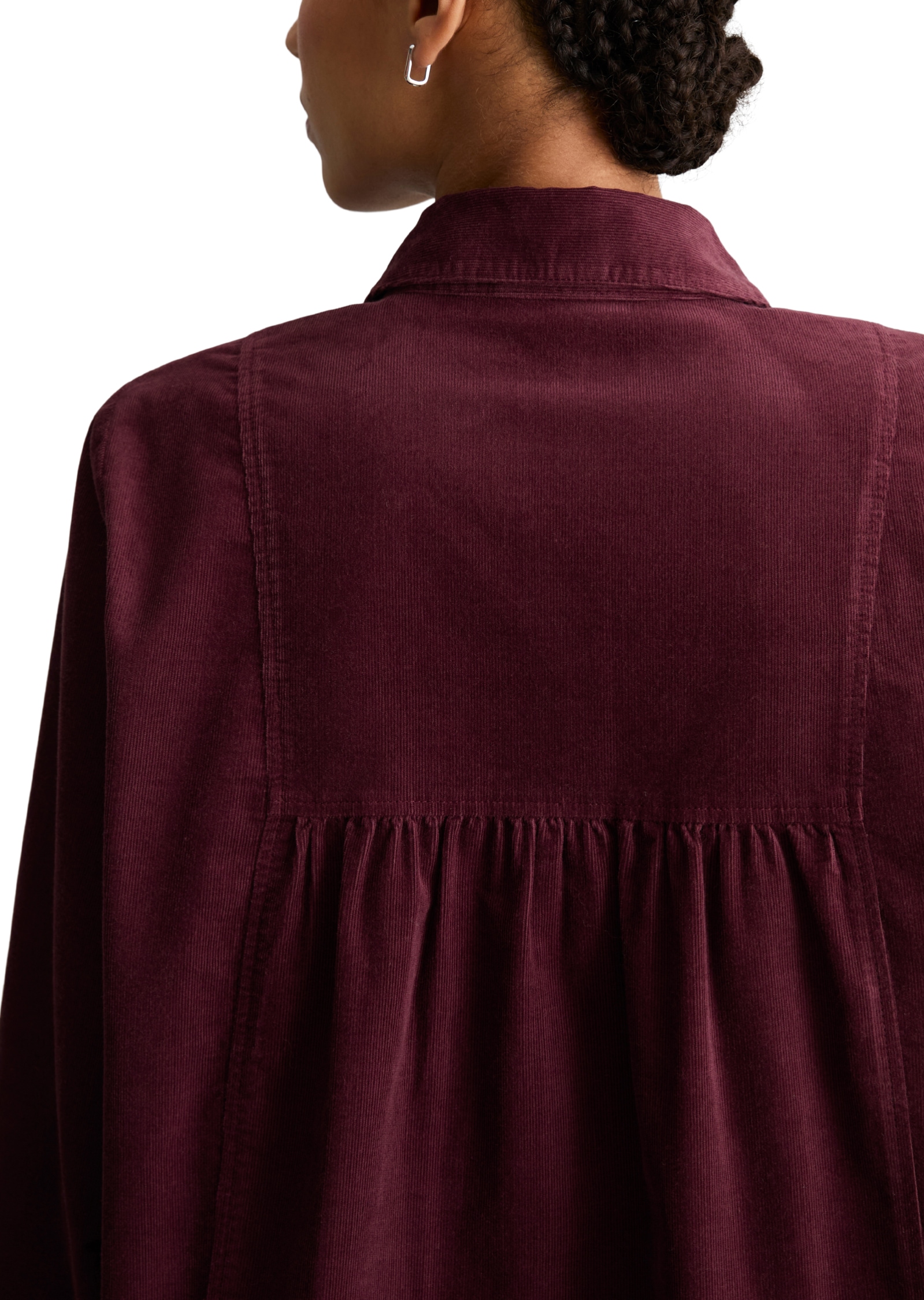 Marc O'Polo DENIM Hemdbluse aus reiner Bio-Baumwolle, Rückenpasse