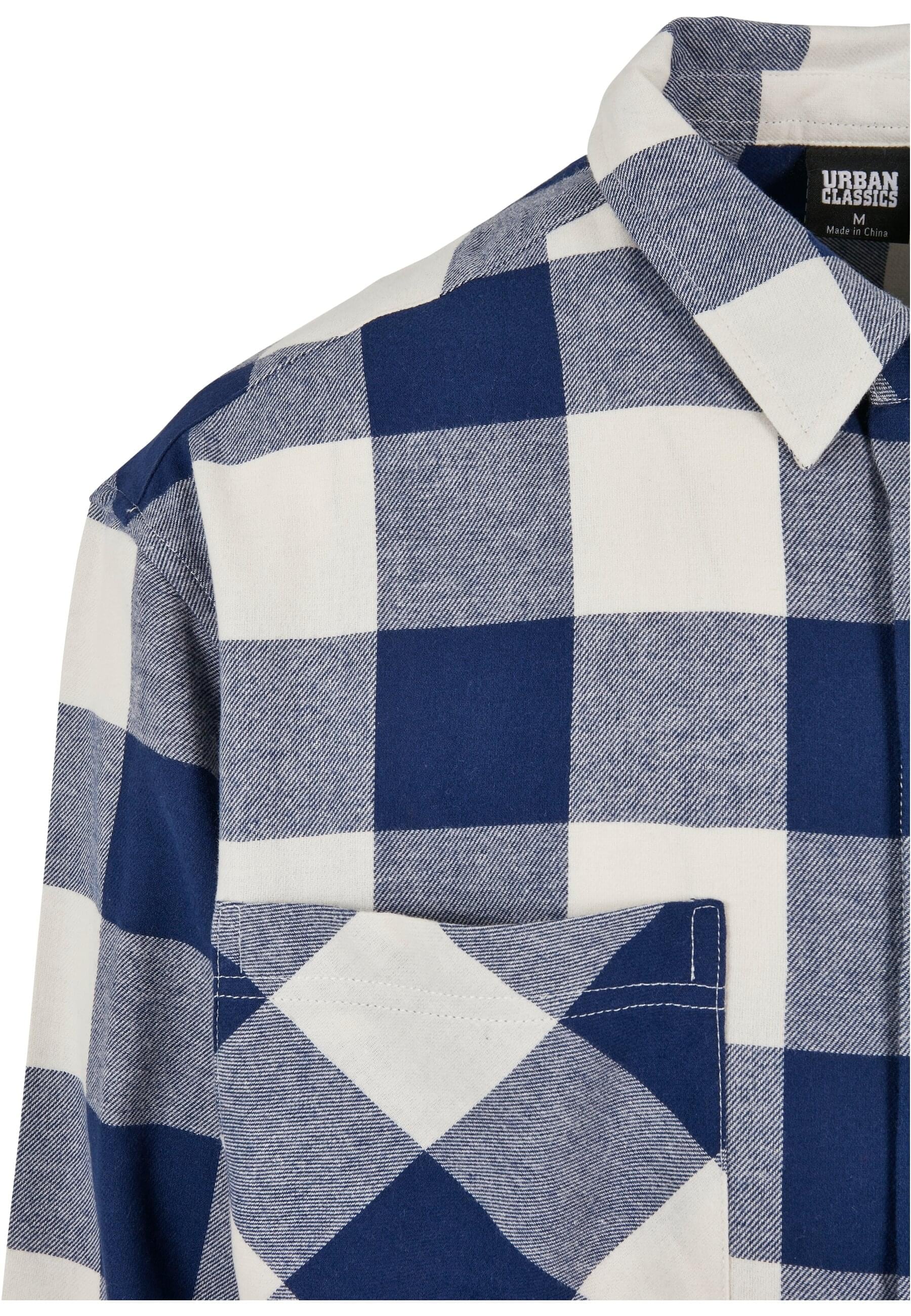 URBAN CLASSICS Langarmhemd »Urban Classics Herren Long Oversized Checked Shirt«, (1 tlg.)