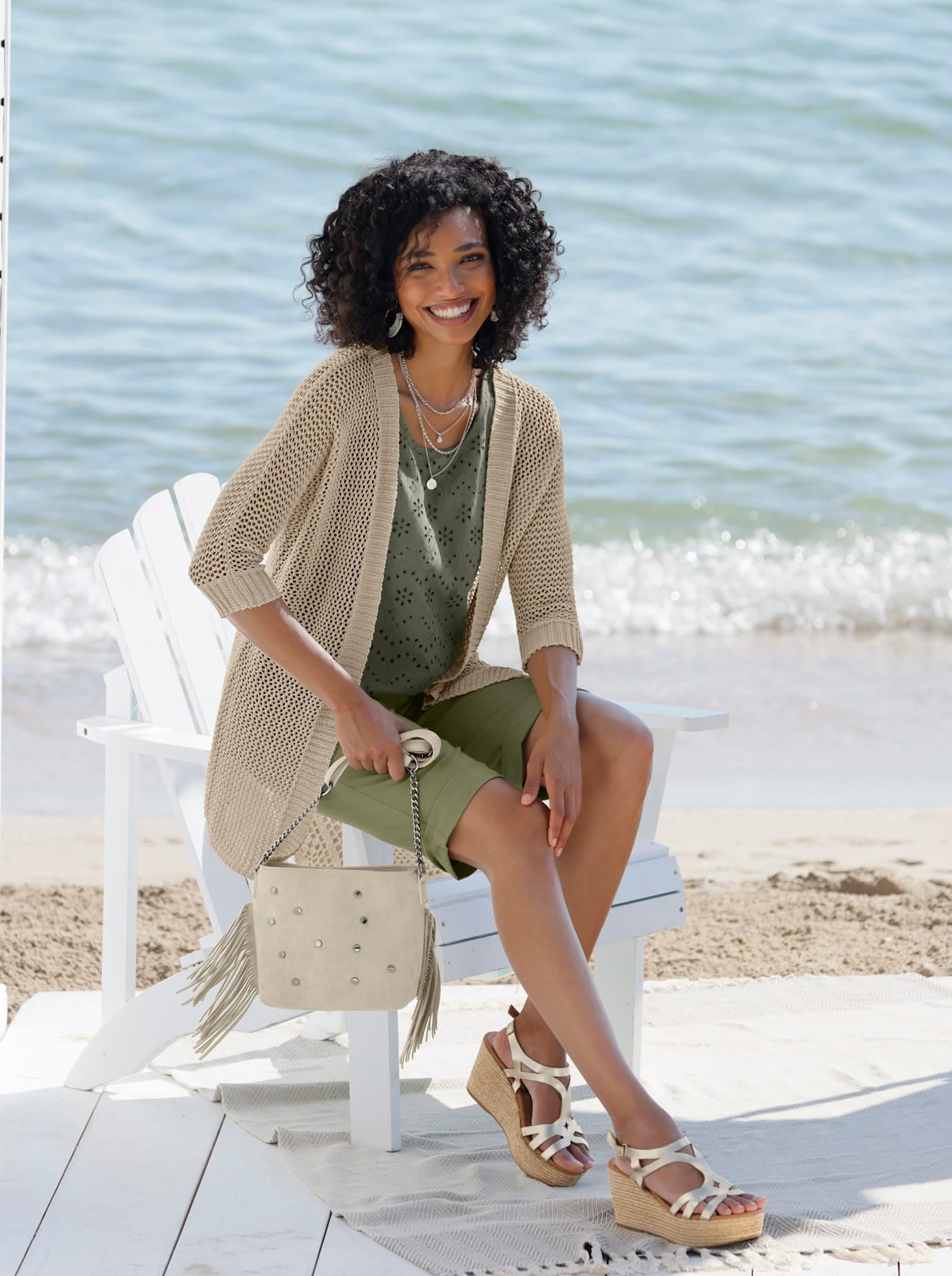 heine Ajourstrickjacke günstig online kaufen