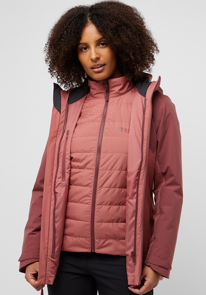 Jack Wolfskin 3-in-1-Funktionsjacke »HUNBERG 3IN1 JKT W«, mit Kapuze