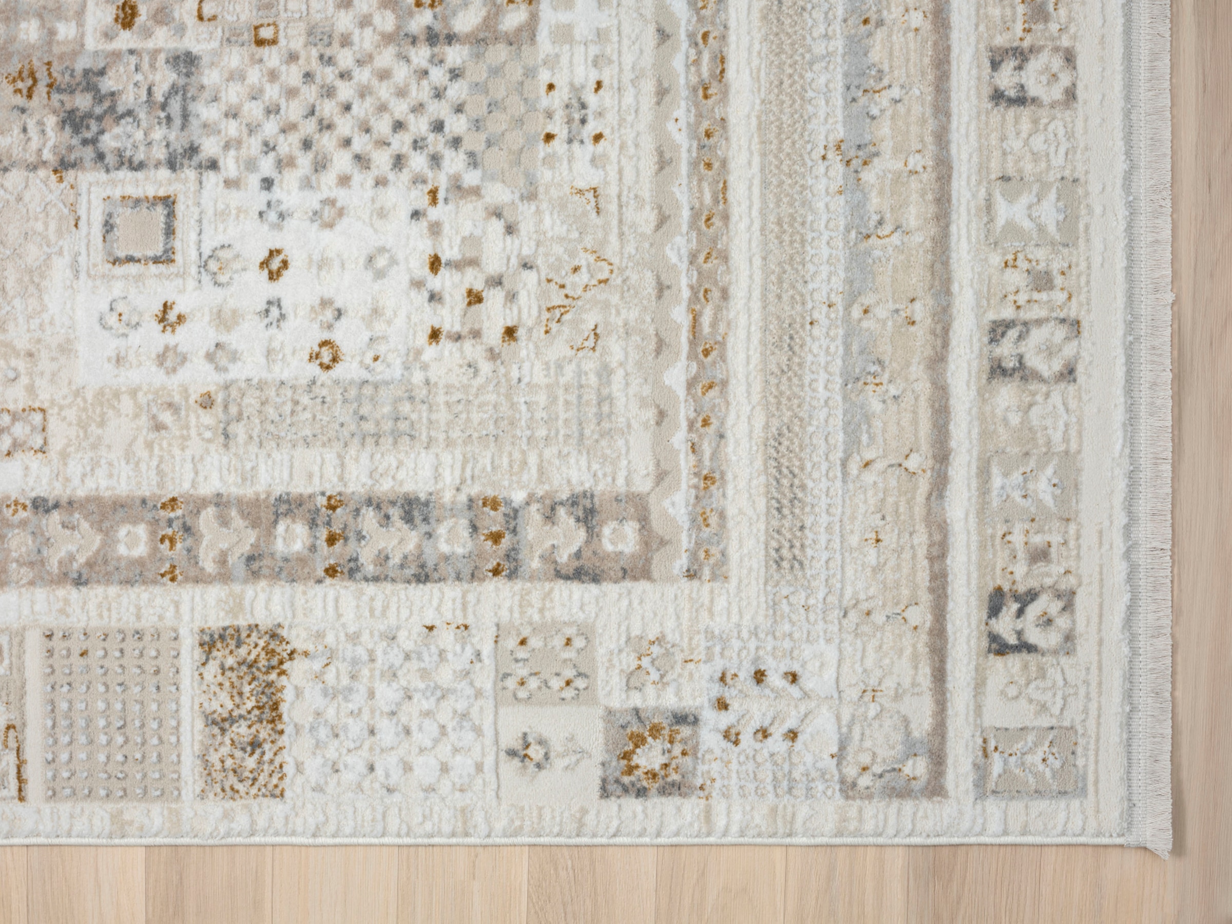 Myflair Möbel & Accessoires Teppich »My Kashkuly«, rechteckig, 10 mm Höhe, Kurzflor, Retro-Style, besonders weich durch Microfaser, mit Fransen