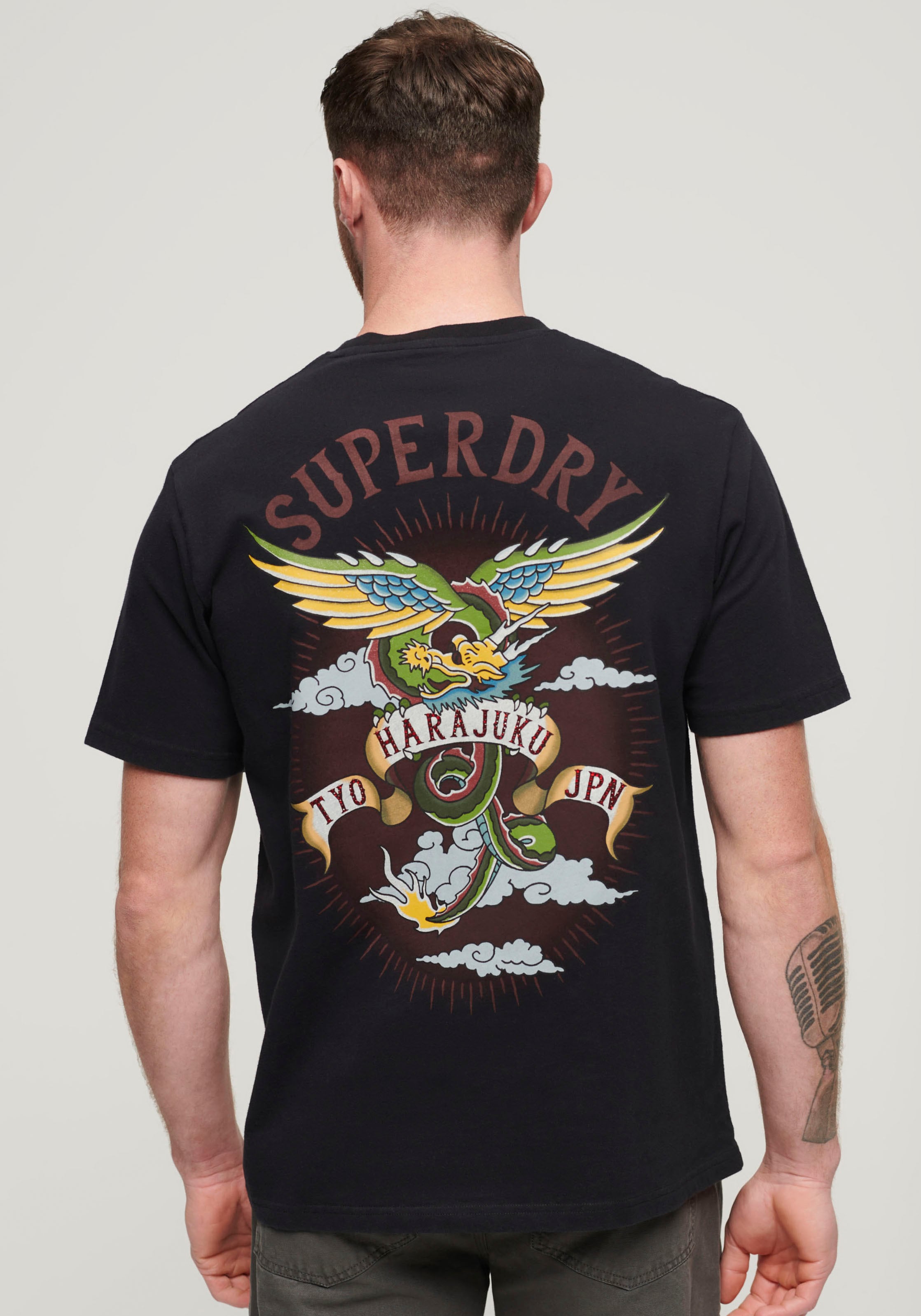 Superdry Print-Shirt »SD-TATTOO GRAPHIC LOOSE T SHIRT«