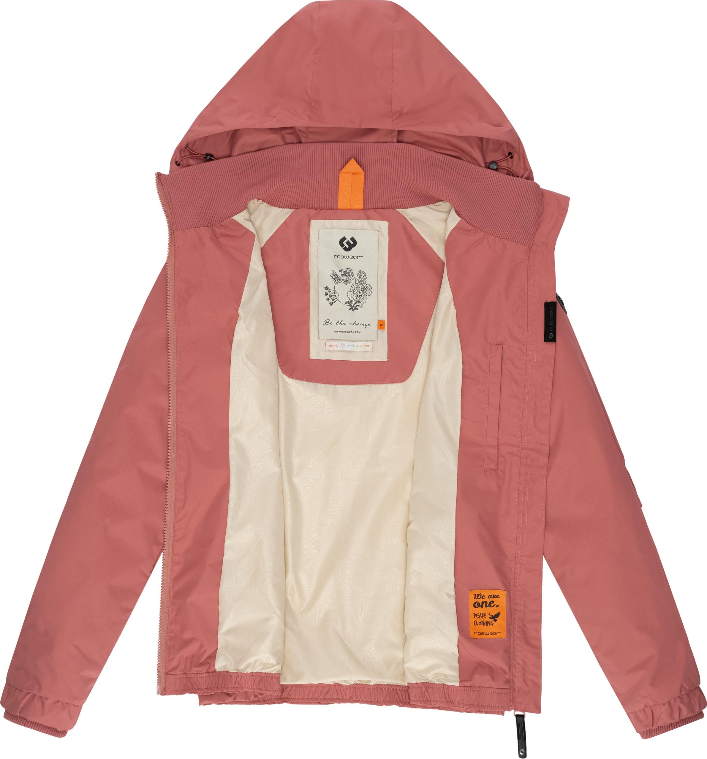 Ragwear Outdoorjacke »Dizzie«, mit Kapuze, Wasserdichte Übergangsjacke mit großer Kapuze