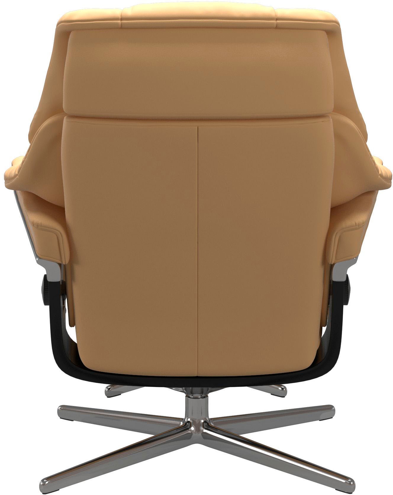 Stressless® Relaxsessel »Reno«, (Set, Relaxsessel mit Hocker), mit Hocker, mit Cross Base, Größe S, M & L, Holzakzent Schwarz