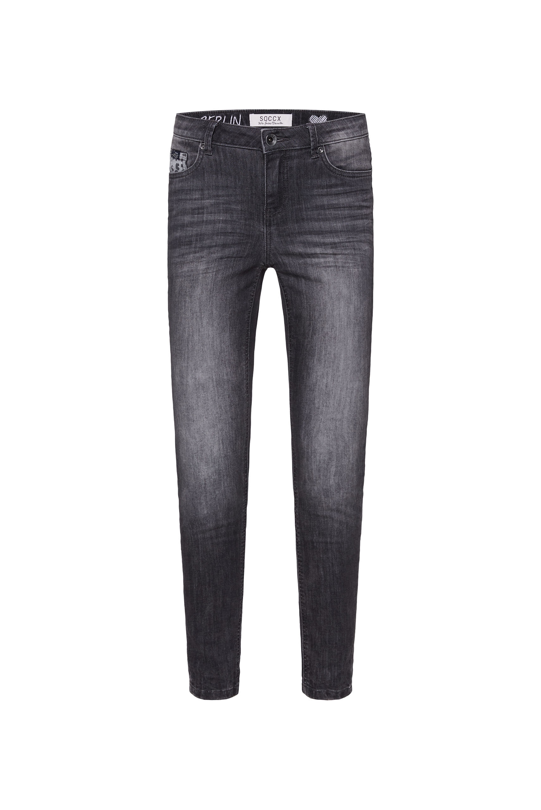 SOCCX Slim-fit-Jeans, mit Turn-Up Saum