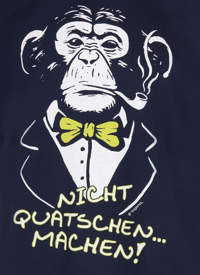 Trigema T-Shirt »TRIGEMA T-Shirt mit Affen-Druckmotiv und Spruch« ▷ kaufen  | BAUR
