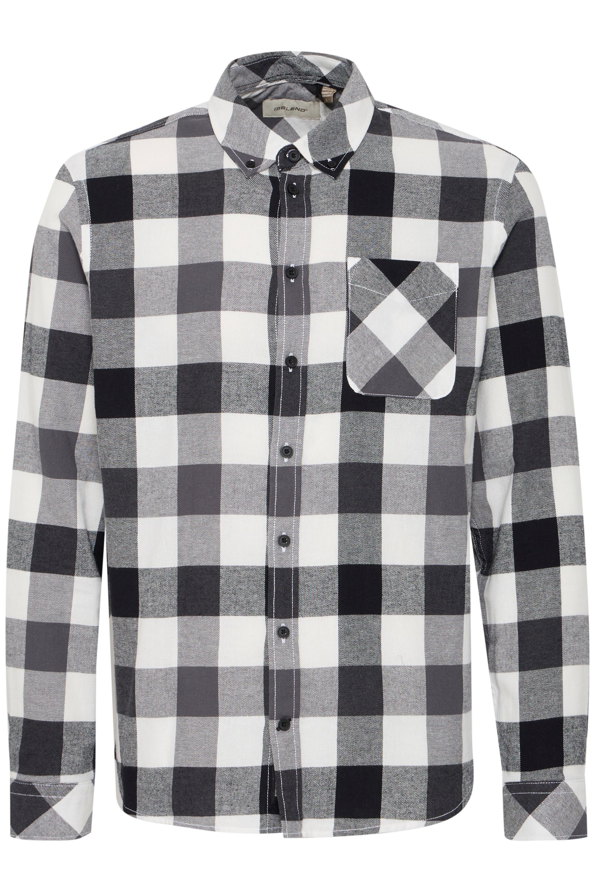 Blend Langarmhemd "BHShirt", Stilvolles kariertes Langarmhemd mit Brusttasc günstig online kaufen