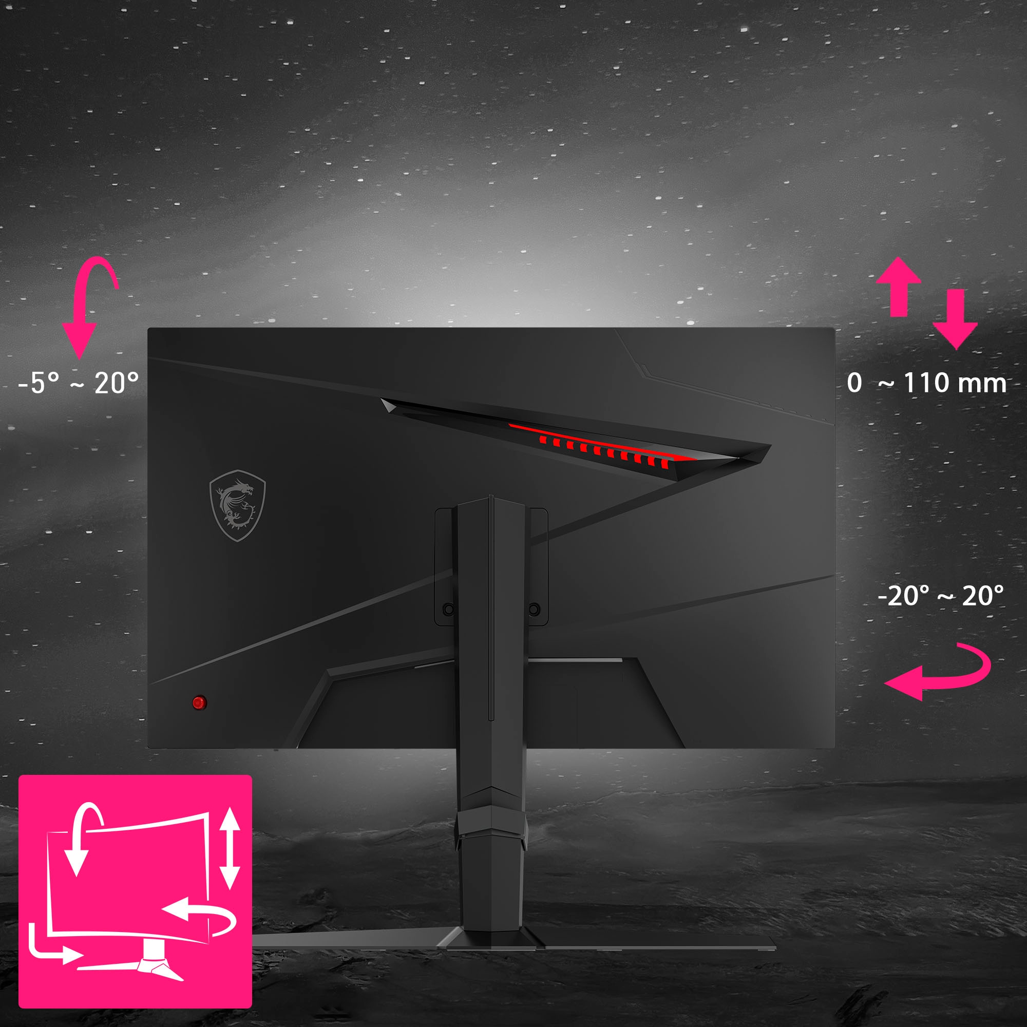 MSI Curved-Gaming-Monitor »MPG 275CQRXF«, 69 cm/27 Zoll, 2560 x 1440 px, WQHD, 0,5 ms Reaktionszeit, 240 Hz