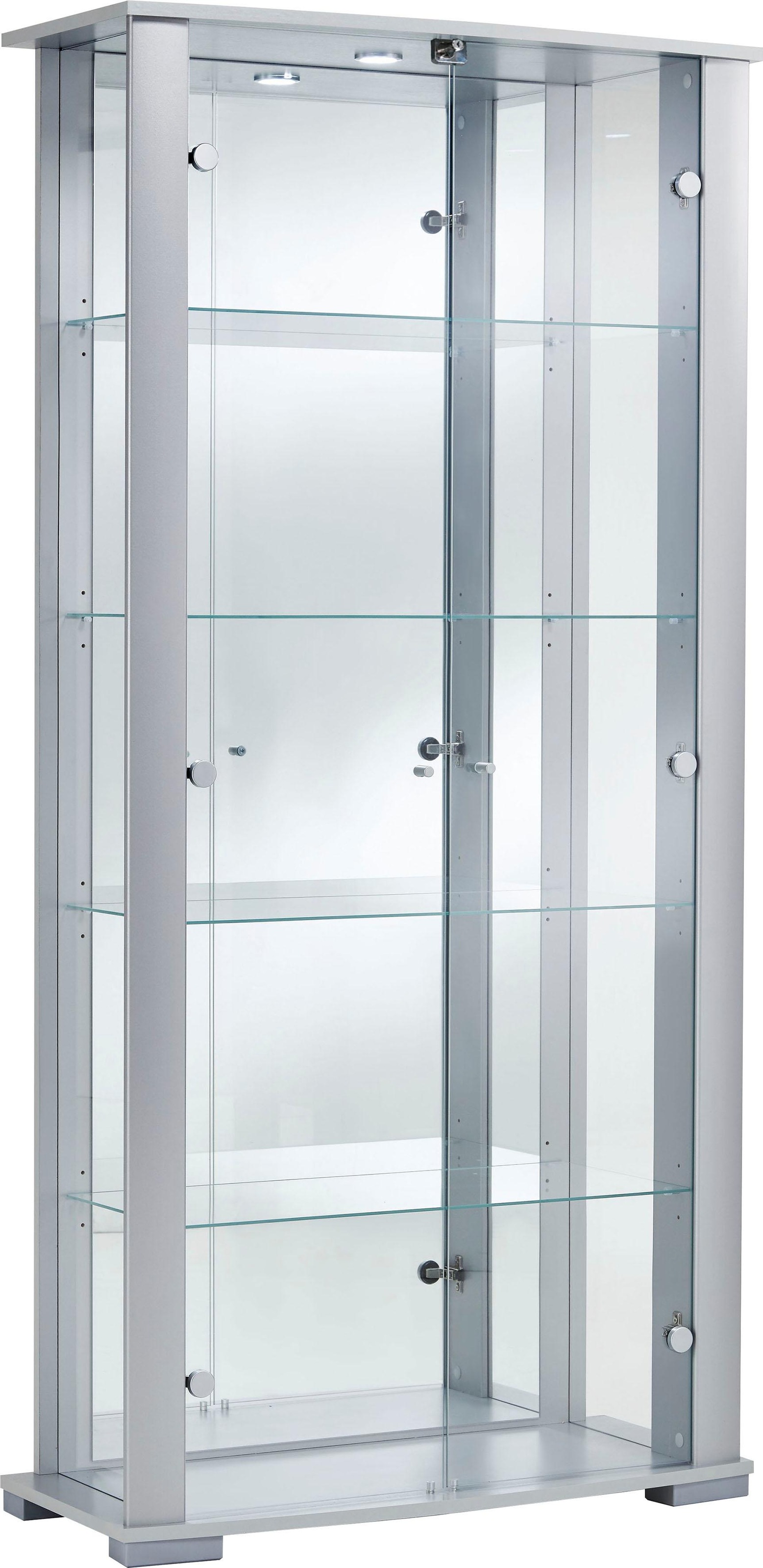 fif möbel Vitrine "STELLA", Standvitrine/Glasvitrine 2x Glastür,perfekt für Sammler,Sammlervitrine