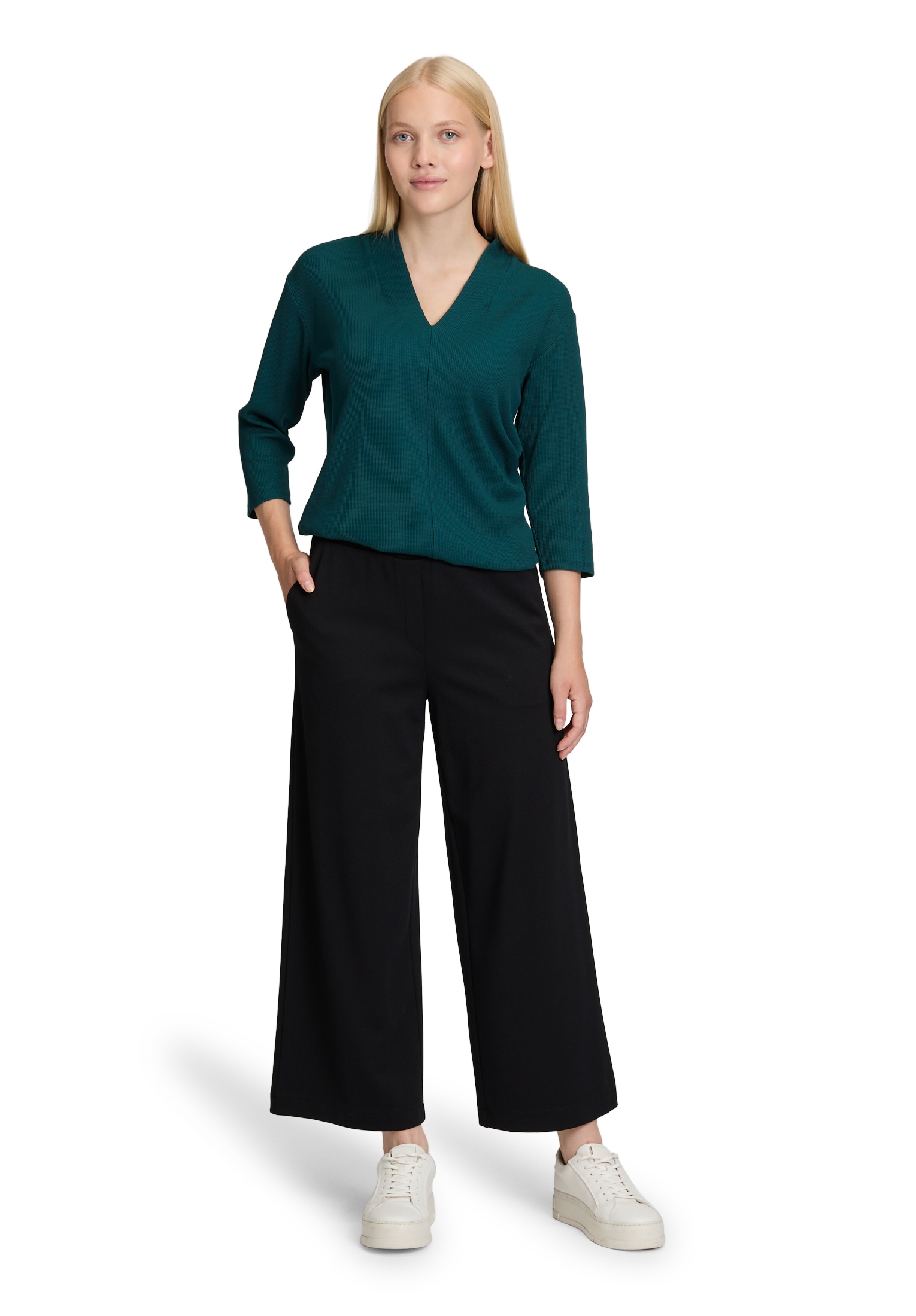 Betty&Co 3/4-Arm-Shirt »Betty & Co Damen Casual-Shirt mit V-Ausschnitt«, (1 tlg.)