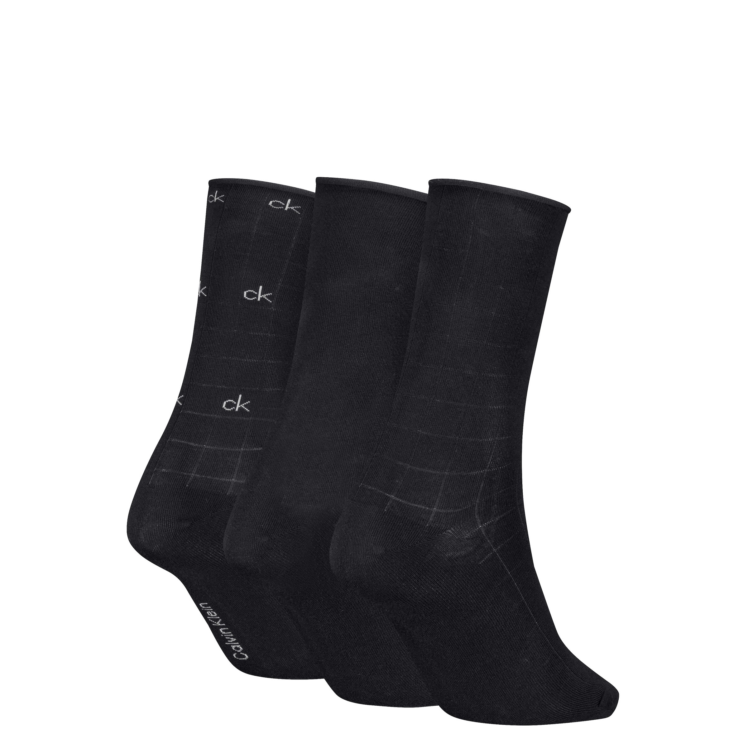 Calvin Klein Socken »CK WOMEN SOCK 3P GIFTBOX GRID AOP«, (3er Pack), Geschenkbox
