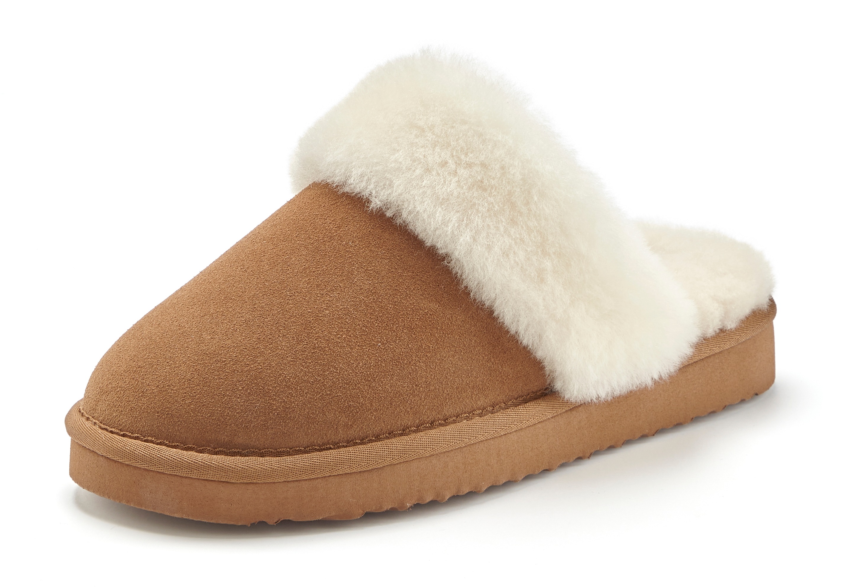 Thumbnail - Vivance Hausschuh "Pantoffeln, Clogs, Schlappen, Pantolette," mit Warmfutter aus Leder