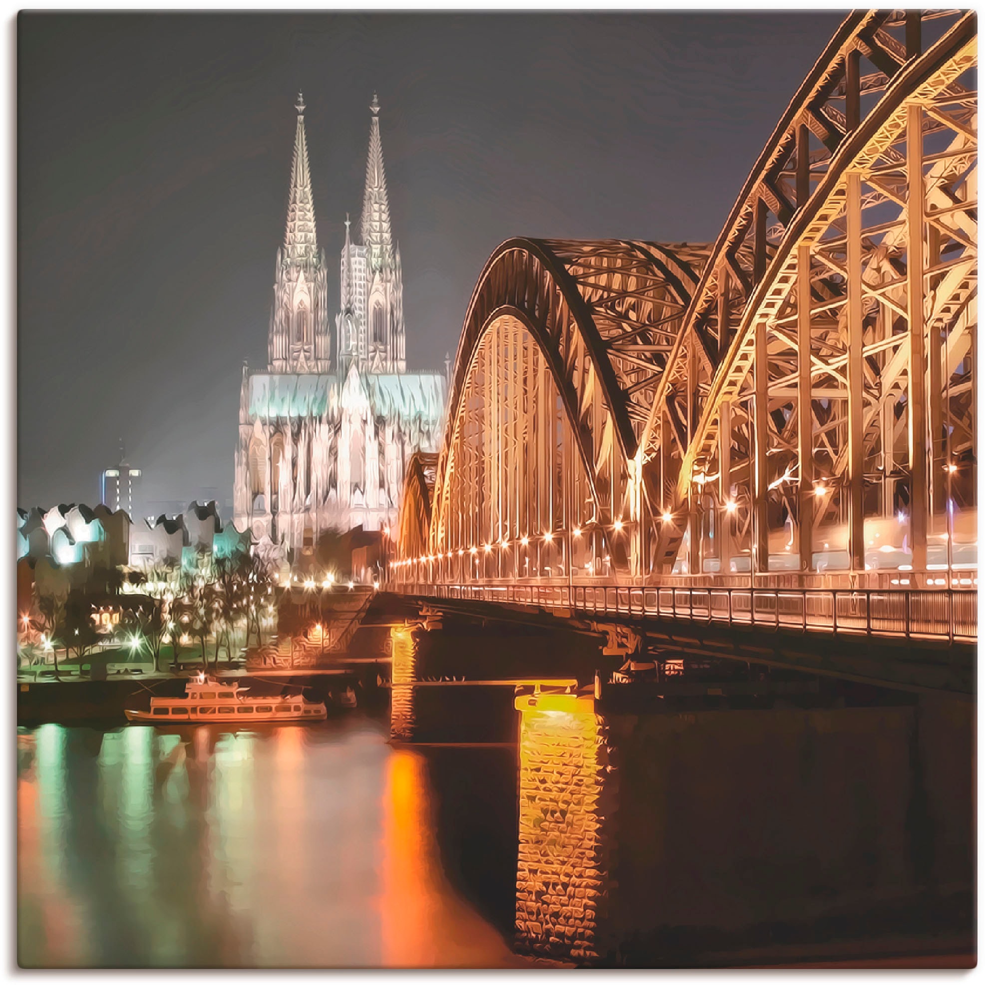 Artland Paveikslas »Köln Skyline Collage V« Br...