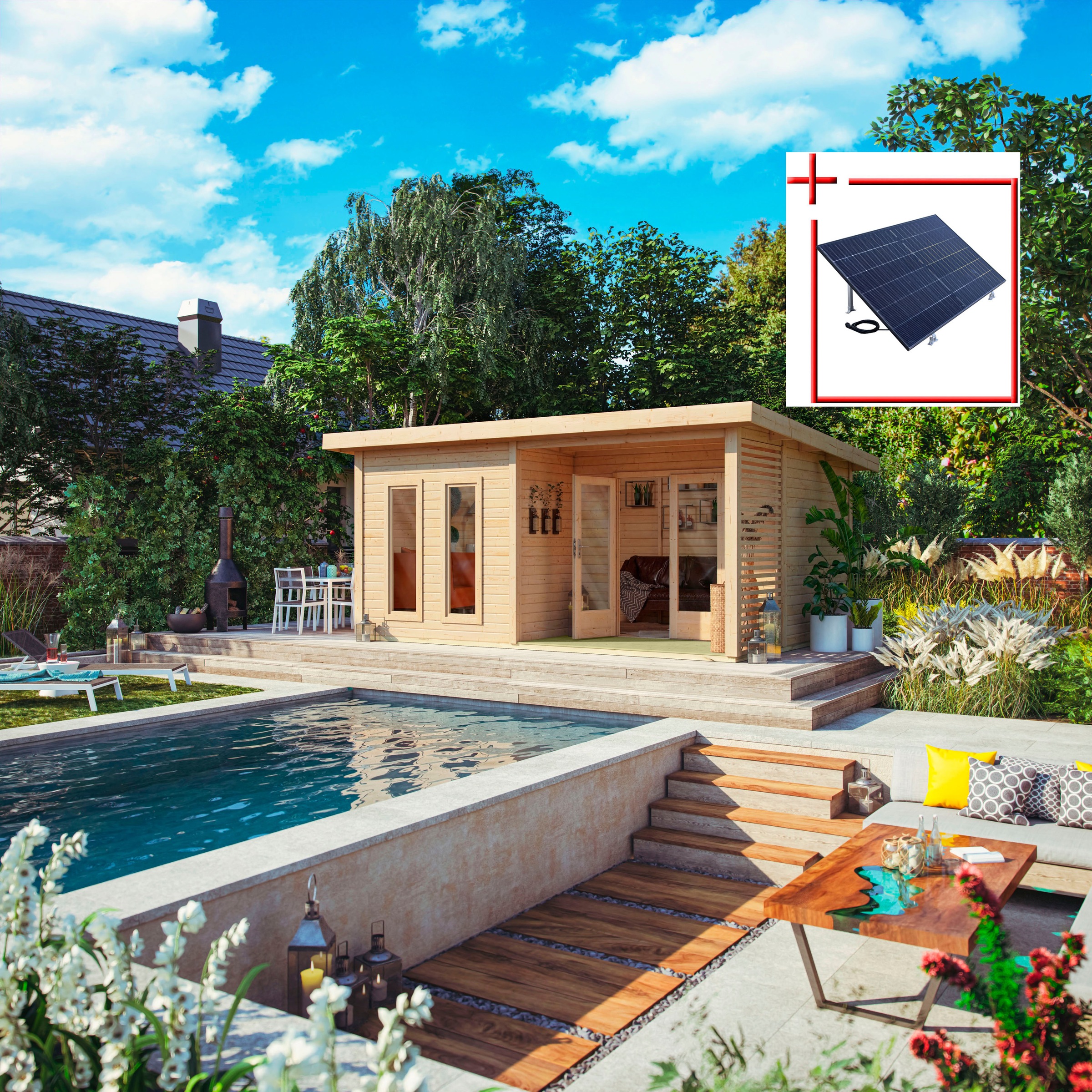 Karibu Gartenhaus "Rabensee 5", naturbelassen günstig online kaufen