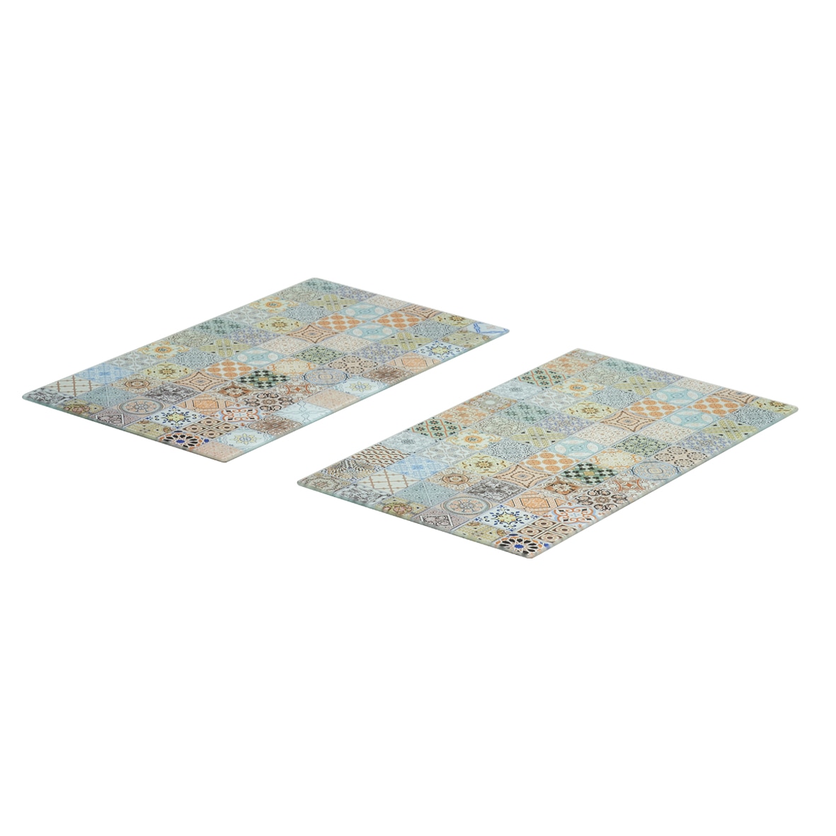Zeller Present Schneide- und Abdeckplatte »Mosaik«, (Set, 2 tlg.), nostalgisches Design
