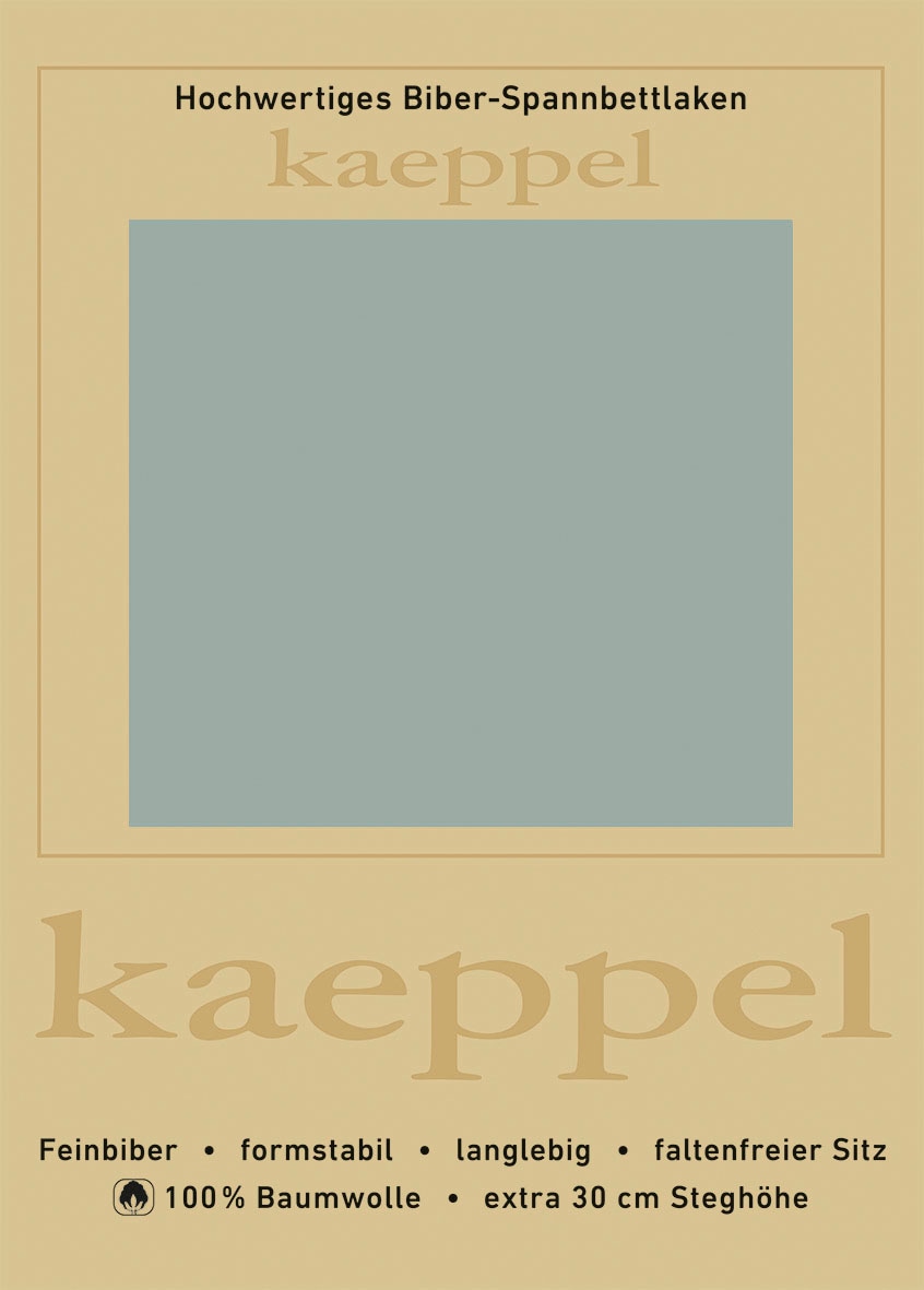 Kaeppel Spannbettlaken "Spannbettlaken Biber" 100% Baumwolle, kuschelig wei günstig online kaufen