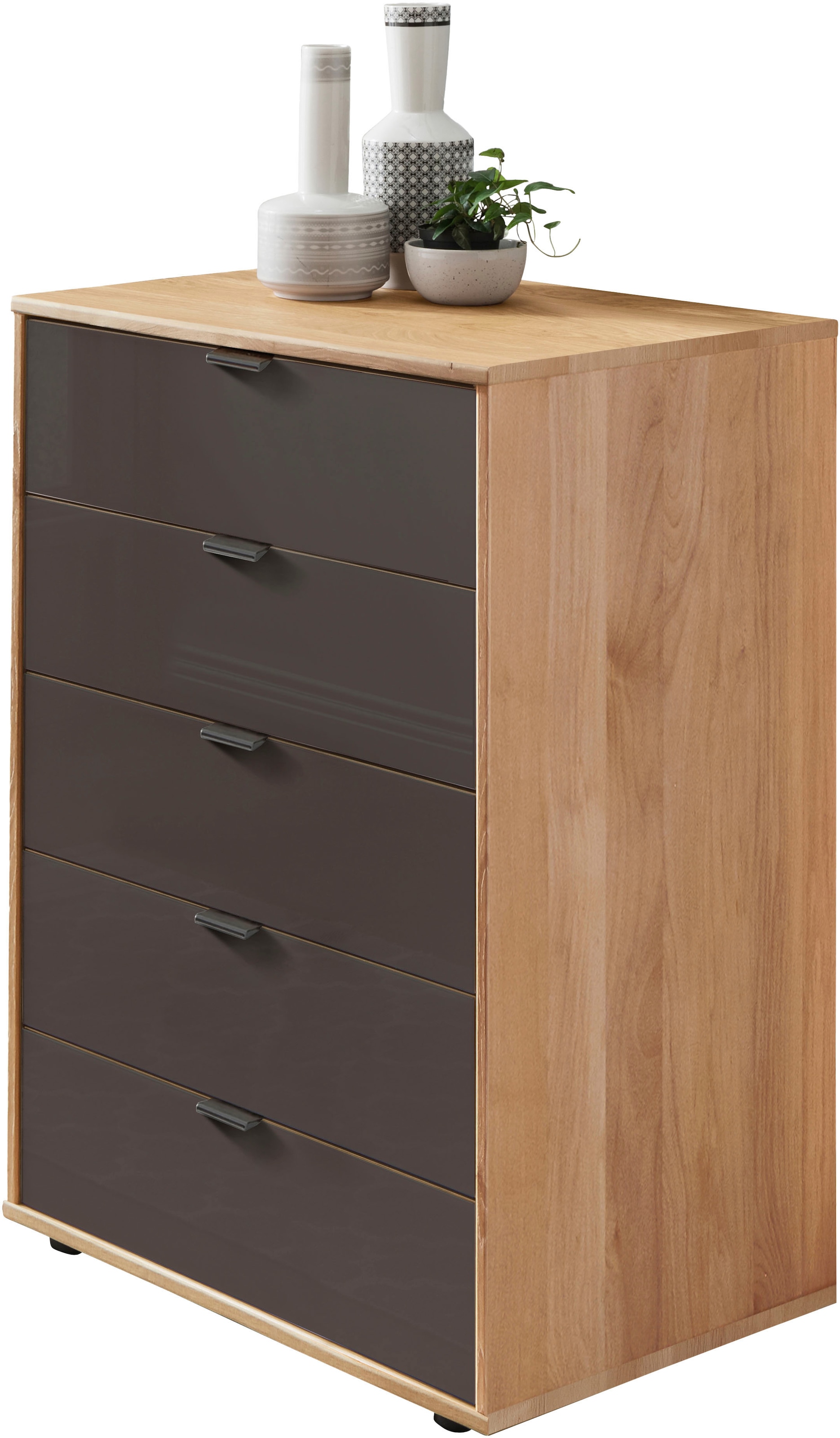 WIEMANN "Cardiff Sideboard, Wäscheschrank, teilmassiv Erle, mit Schubladen" Glas- oder Massivholzfront, verschiedene Breiten, MADE IN GERMANY, Schubkästen inklusive Selbsteinzug und Dämpfung