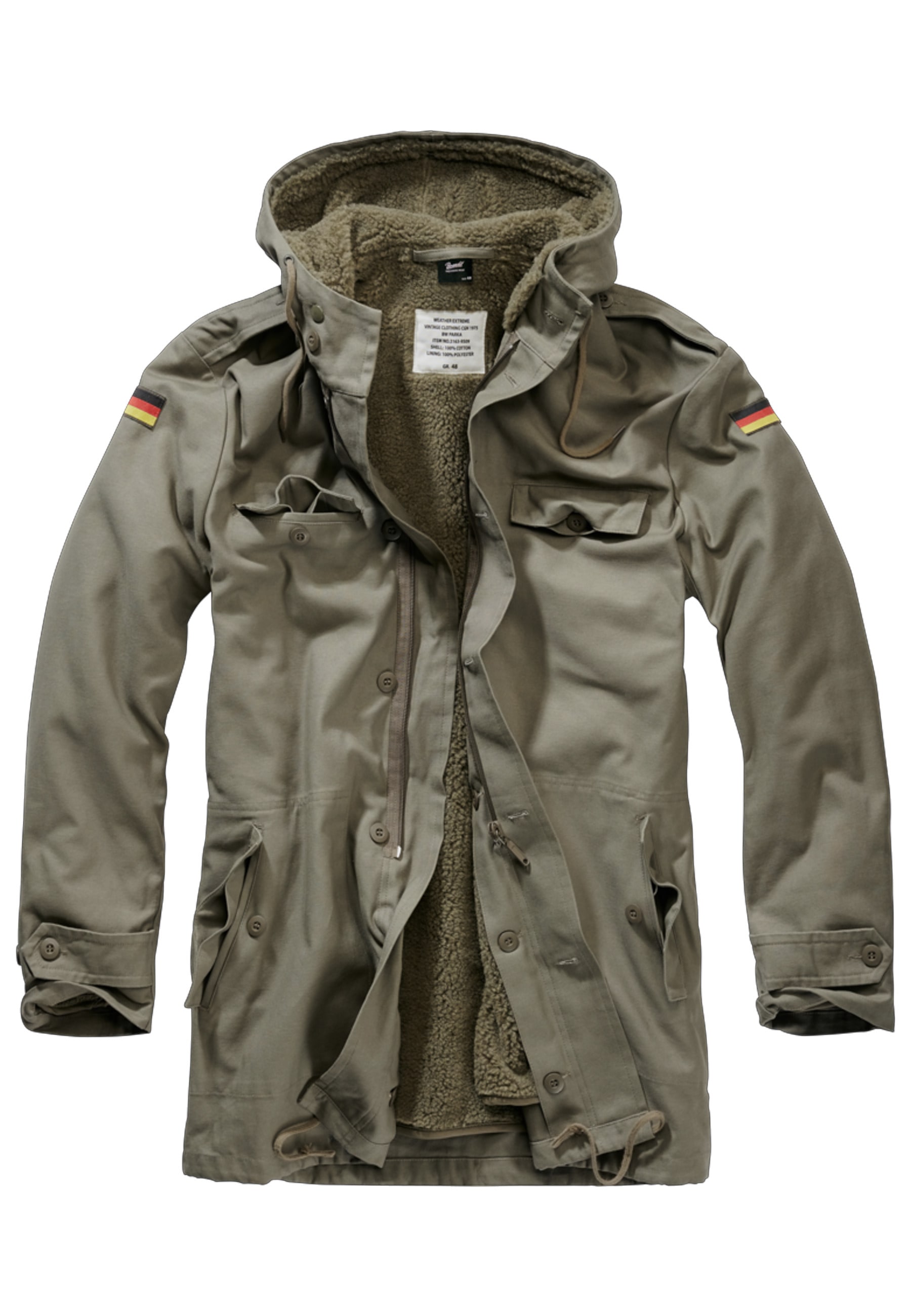 Brandit Allwetterjacke "Brandit Herren BW Flag Parka" 1 Stk. tlg. mit Kapuz günstig online kaufen