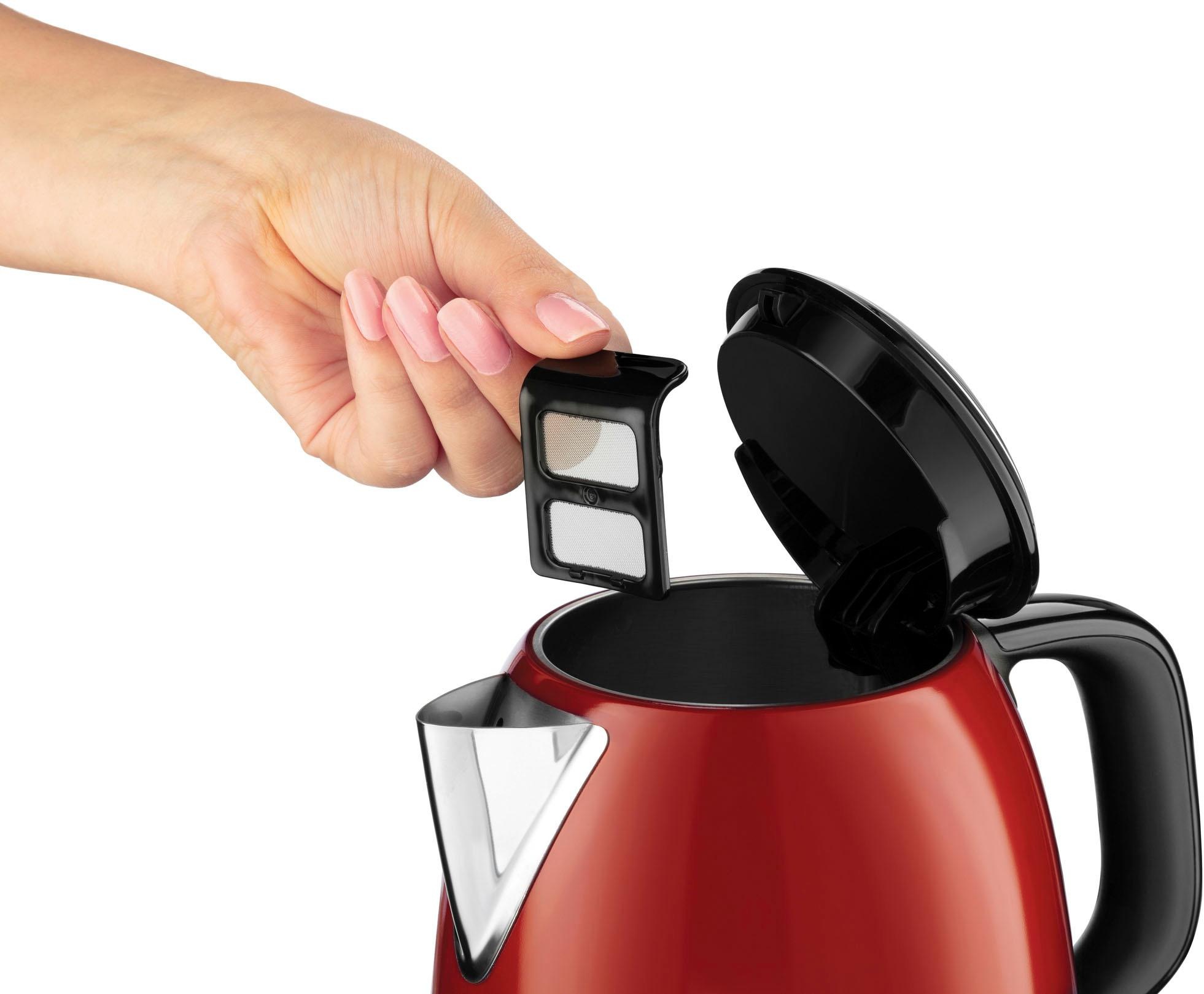 RUSSELL HOBBS Wasserkocher »Colours Plus rot 24992-70«, 1 l, 2400 W