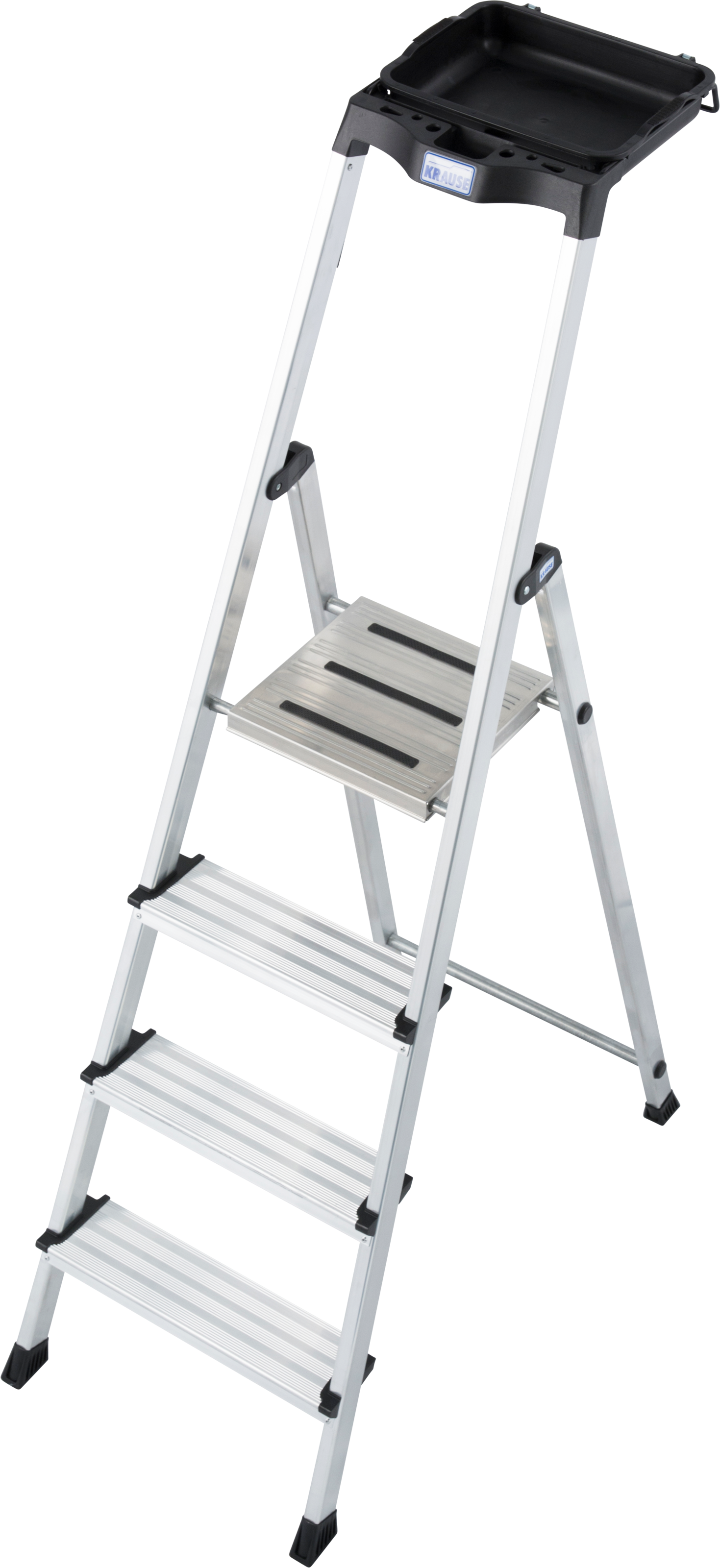 KRAUSE Stehleiter "Secury", 4 Stufen, silber, Leitern