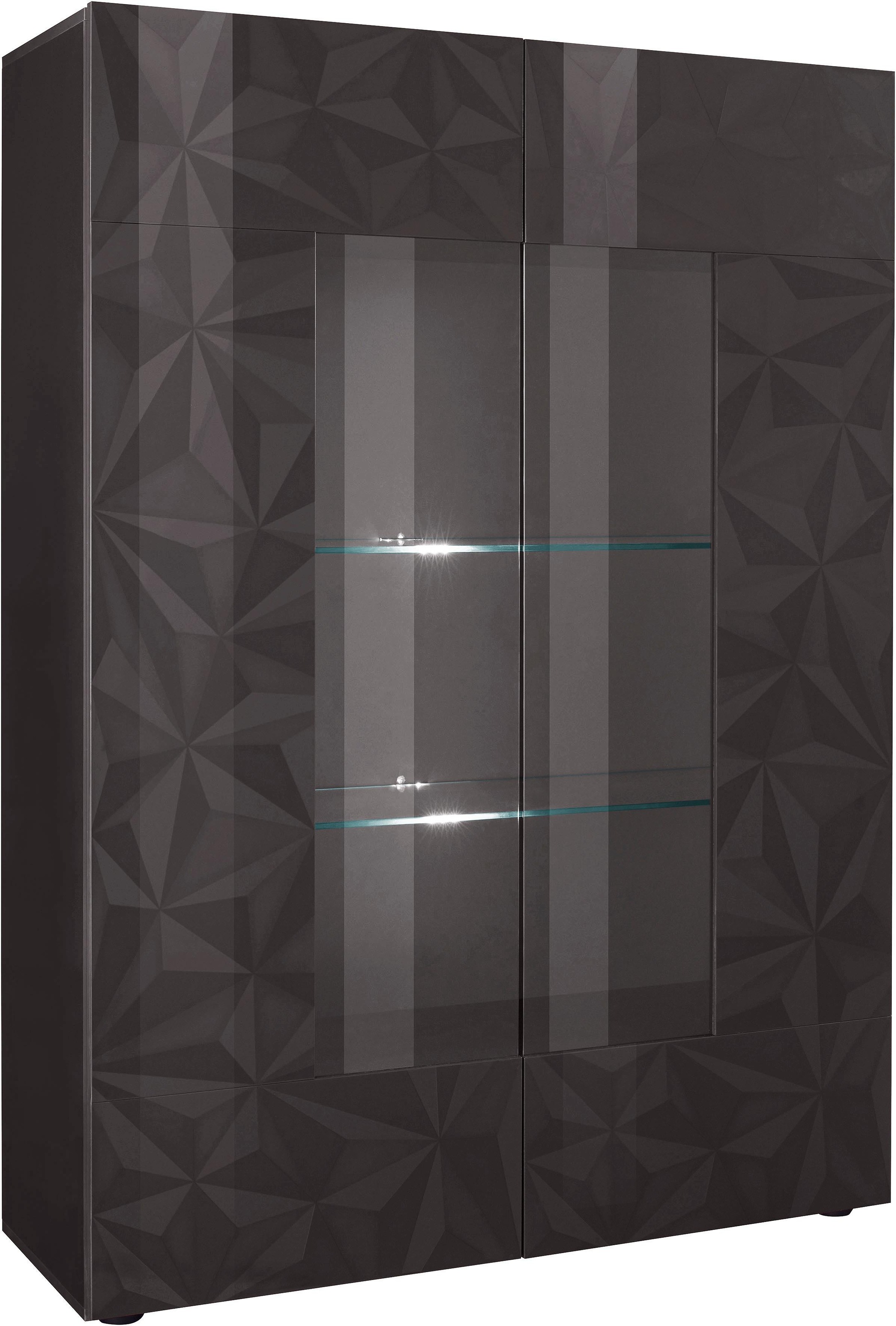 INOSIGN Vitrine "Prisma Höhe 166 cm, Breite 121 cm, Stauraumvitrine mit 2 T günstig online kaufen