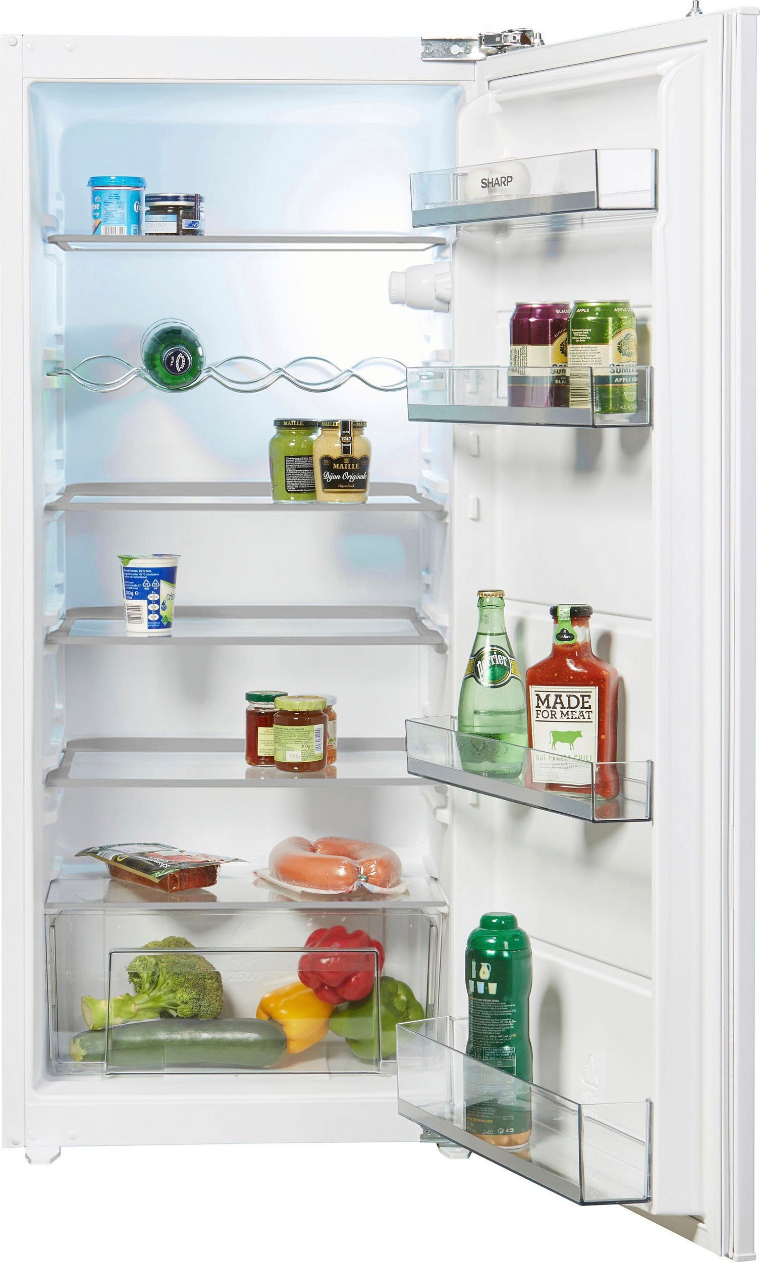 Sharp Einbaukühlschrank »SJ-LE204M0X-EU«, (123cm Nische), Festtür