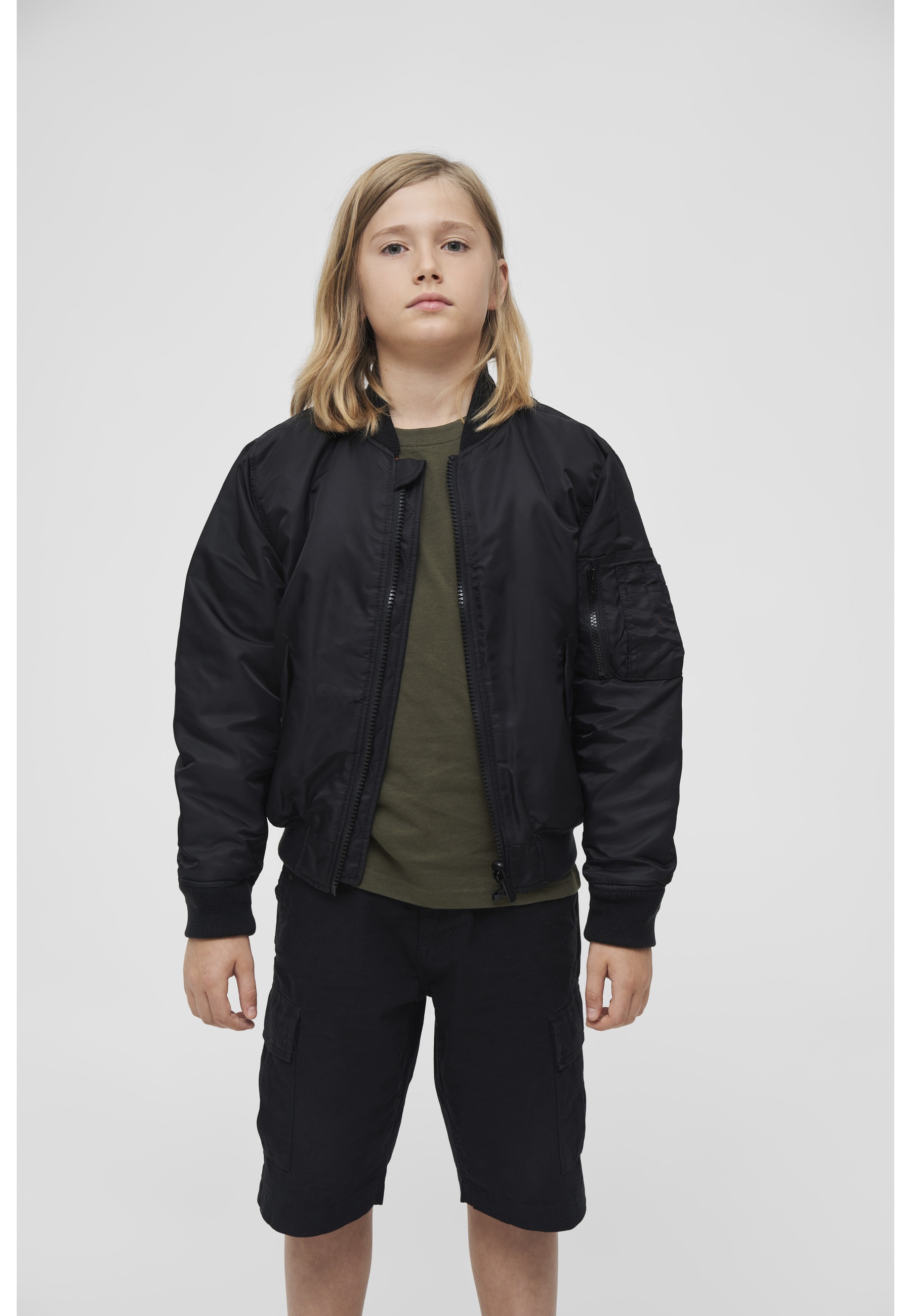Brandit Anorak »Brandit Herren Kids MA1 Jacket« 1 Stk. tlg. ohne Kapuze