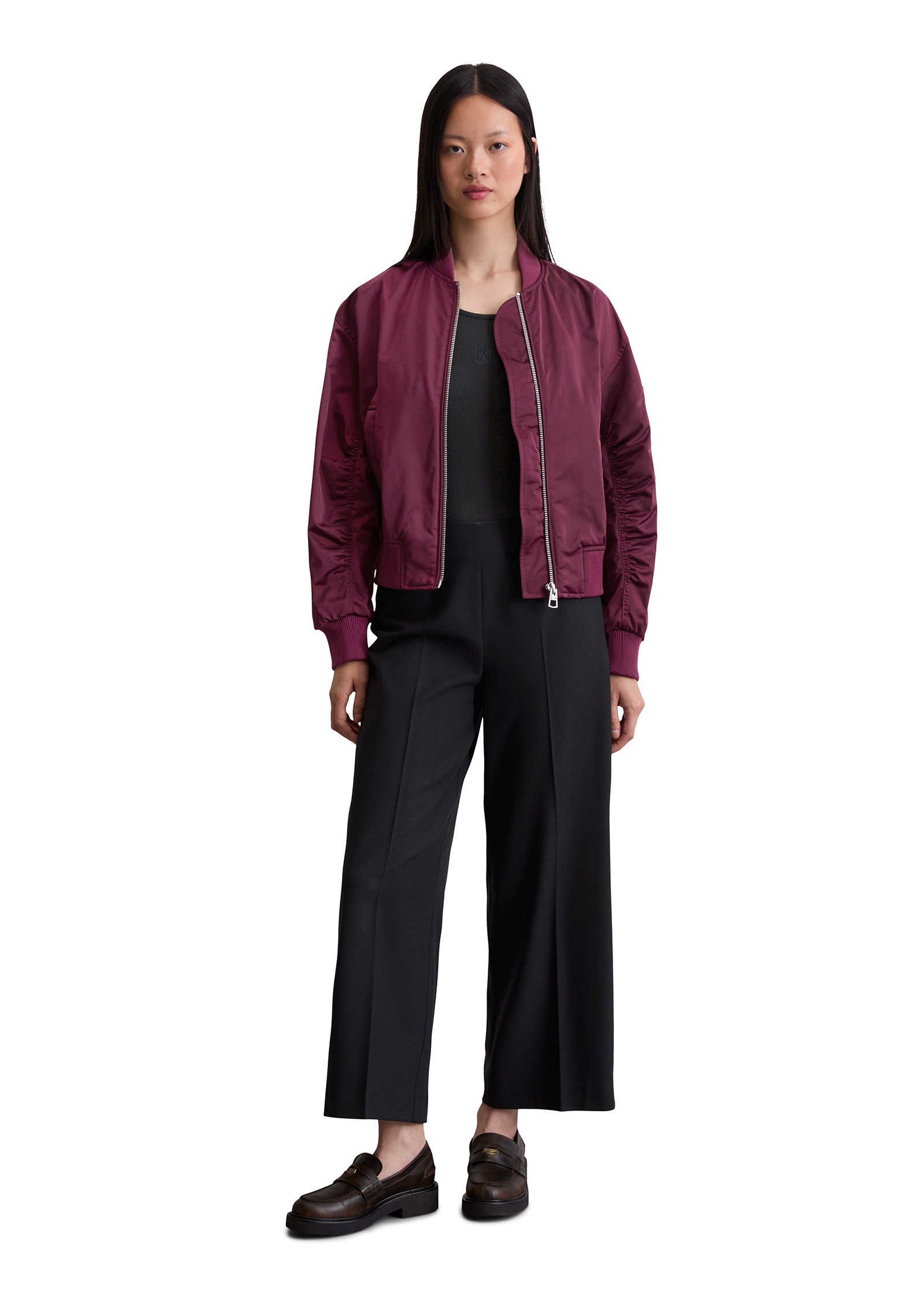 Marc O'Polo Outdoorjacke »aus recyceltem Shiny-Polyester-Twill«, ohne Kapuze