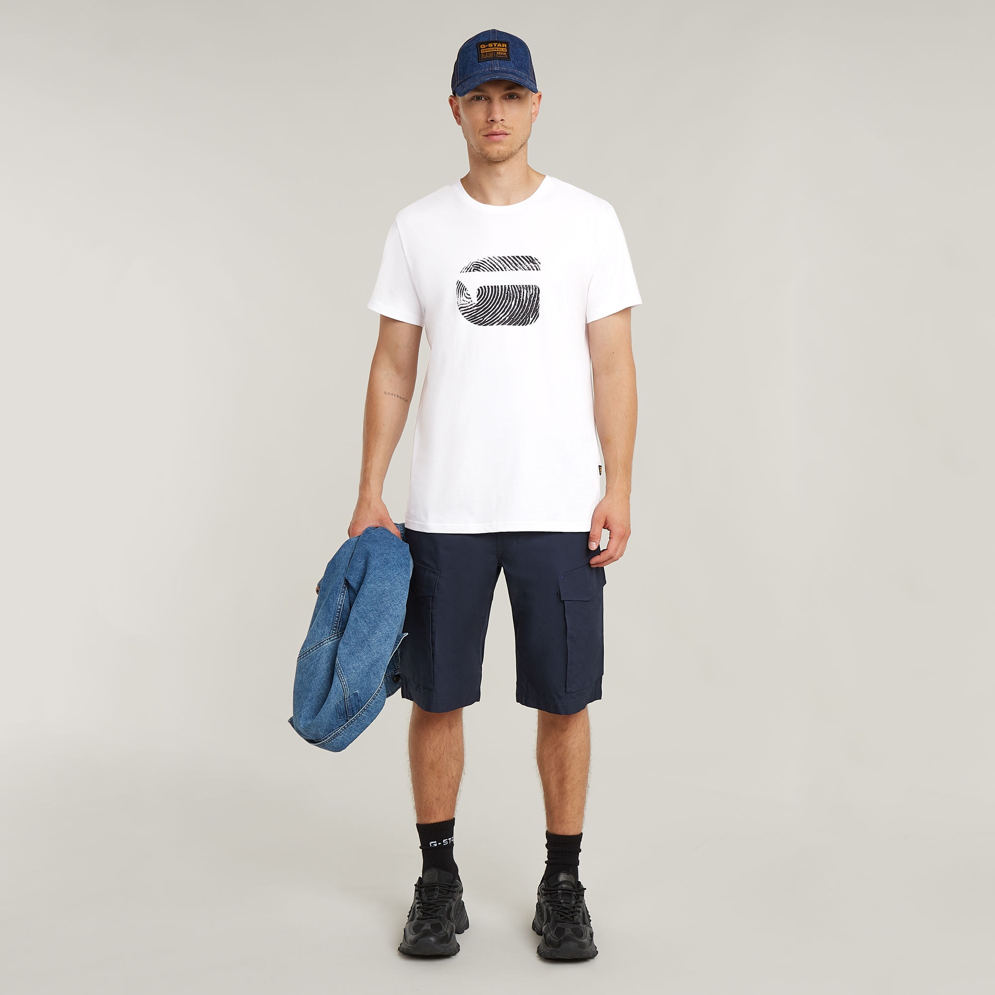 G-STAR T-Shirt »Finger Print Burger«, mit Grafikprint