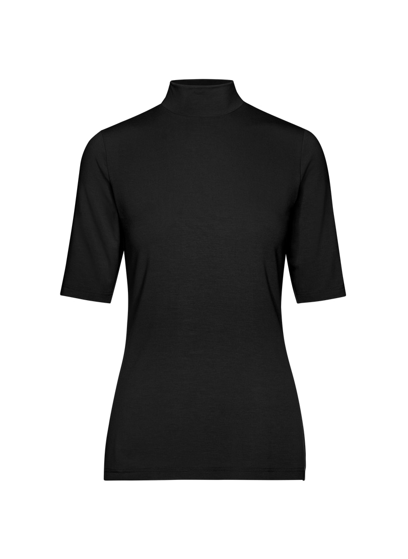 Trigema T-Shirt "TRIGEMA T-Shirt mit elastischem Stehkragen" 1 Stk. tlg. günstig online kaufen