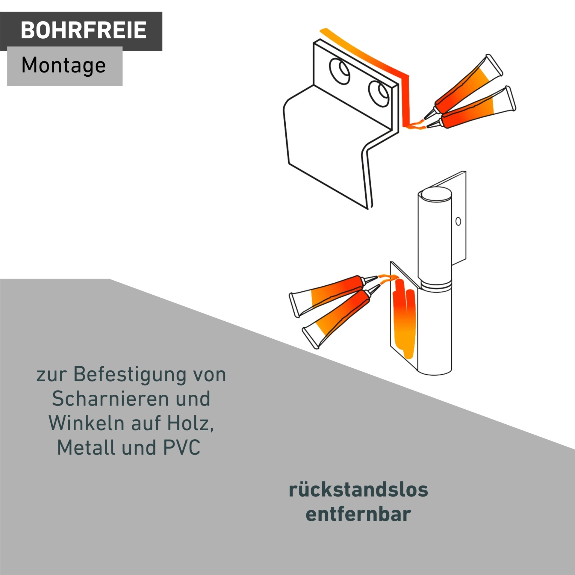Windhager Montagekleber »Montagekleber für Fliegengitter, Befestigung von Scharnieren, Winkeln« Insektenschutz Montagekleber-Set 2 Komponenten