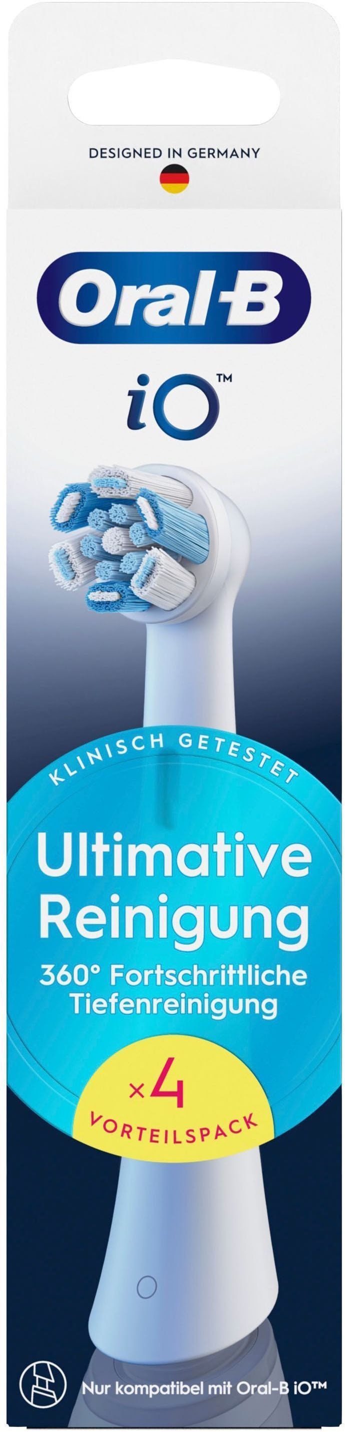 Oral-B Aufsteckbürsten »Oral-B iO Ultimative Reinigung«, für fortgeschrittene Tiefenreinigung und Plaque-Entfernung