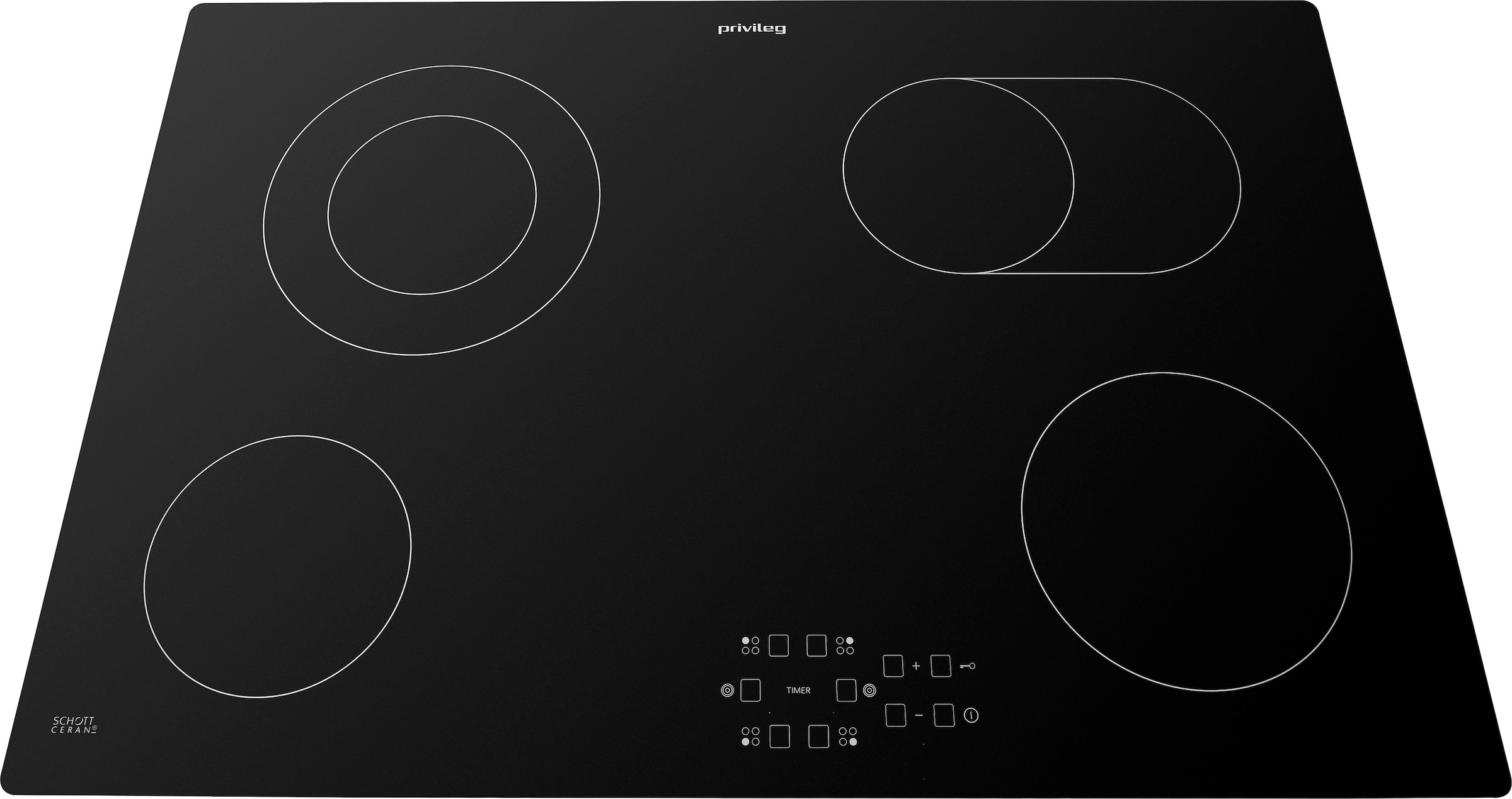 Privileg Elektro-Kochfeld von SCHOTT CERAN®, PCTAC 7042 NE, mit Timer