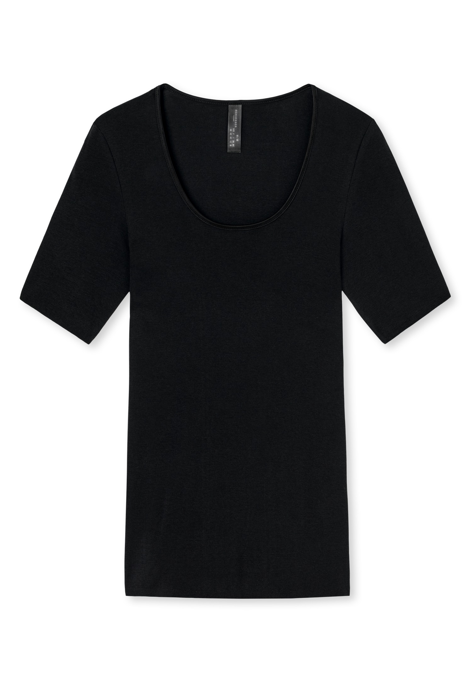 Schiesser Kurzarmshirt »Luxury«, mit rundem, dezent schimmernden Halsausschnitt
