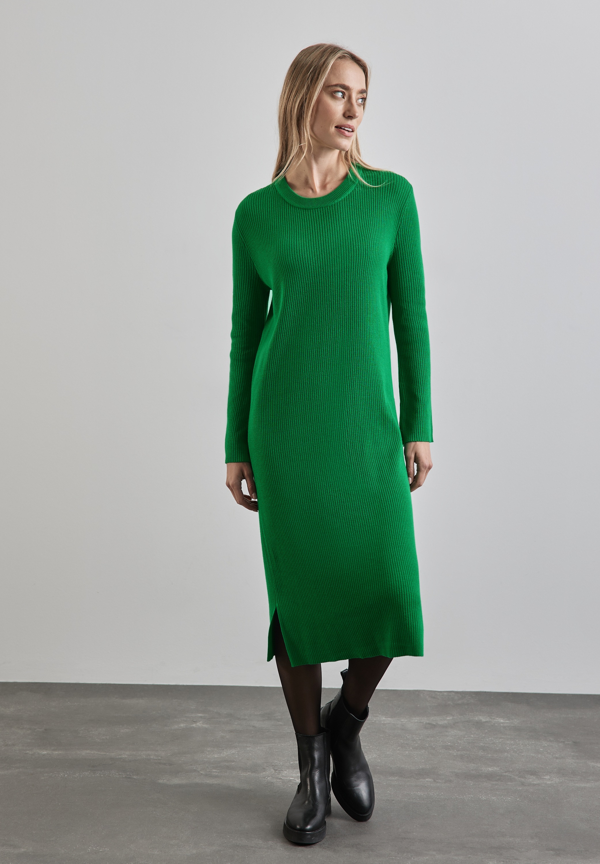 STREET ONE Midikleid Ohne Taschen mit Rundhalsausschnitt günstig online kaufen