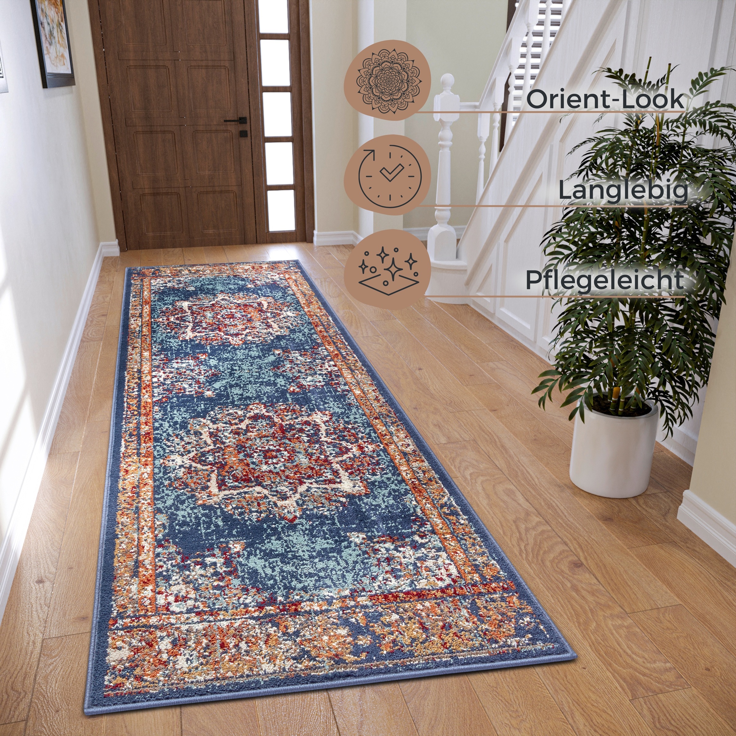 HANSE Home Teppich »Maderno«, rechteckig, 8 mm Höhe, Läufer, Orientalisch, Kurzflor, Wohnzimmer, Schlafzimmer, Esszimmer