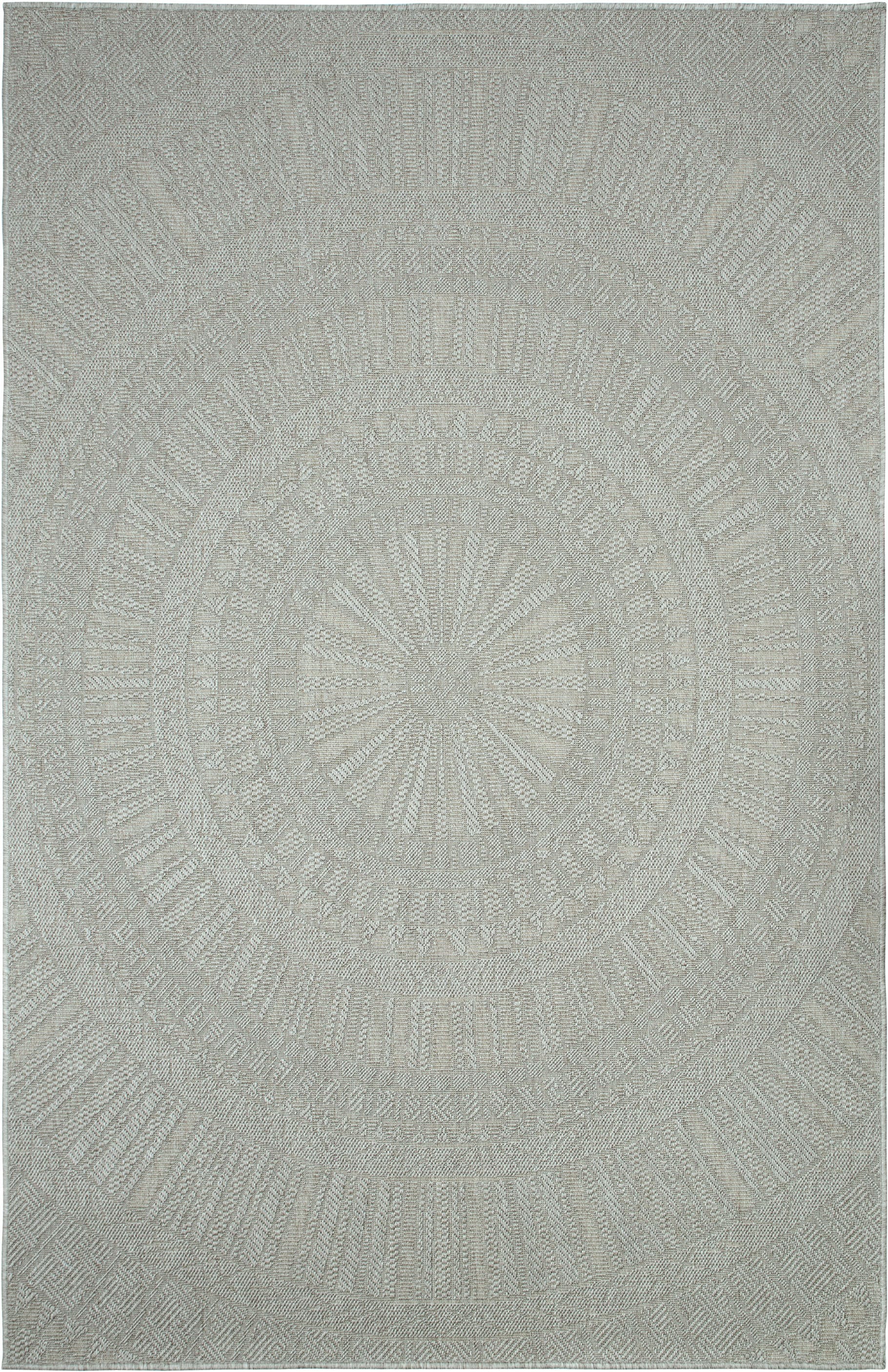 Bruno Banani Teppich »Solan, ethnisch, boho-inspiriert« rechteckig 5 mm Höhe Mandala, Kreise, In- und Outdoor geeignet, Camping, Balkon