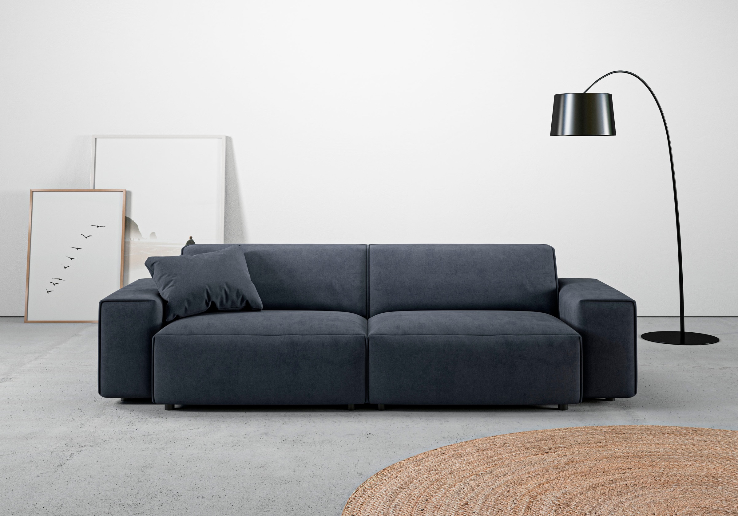 andas Big-Sofa "Glimminge auch in Breitcord, Feincord + Easy care-Bezug,", besondere Kedernähte Zierkissen