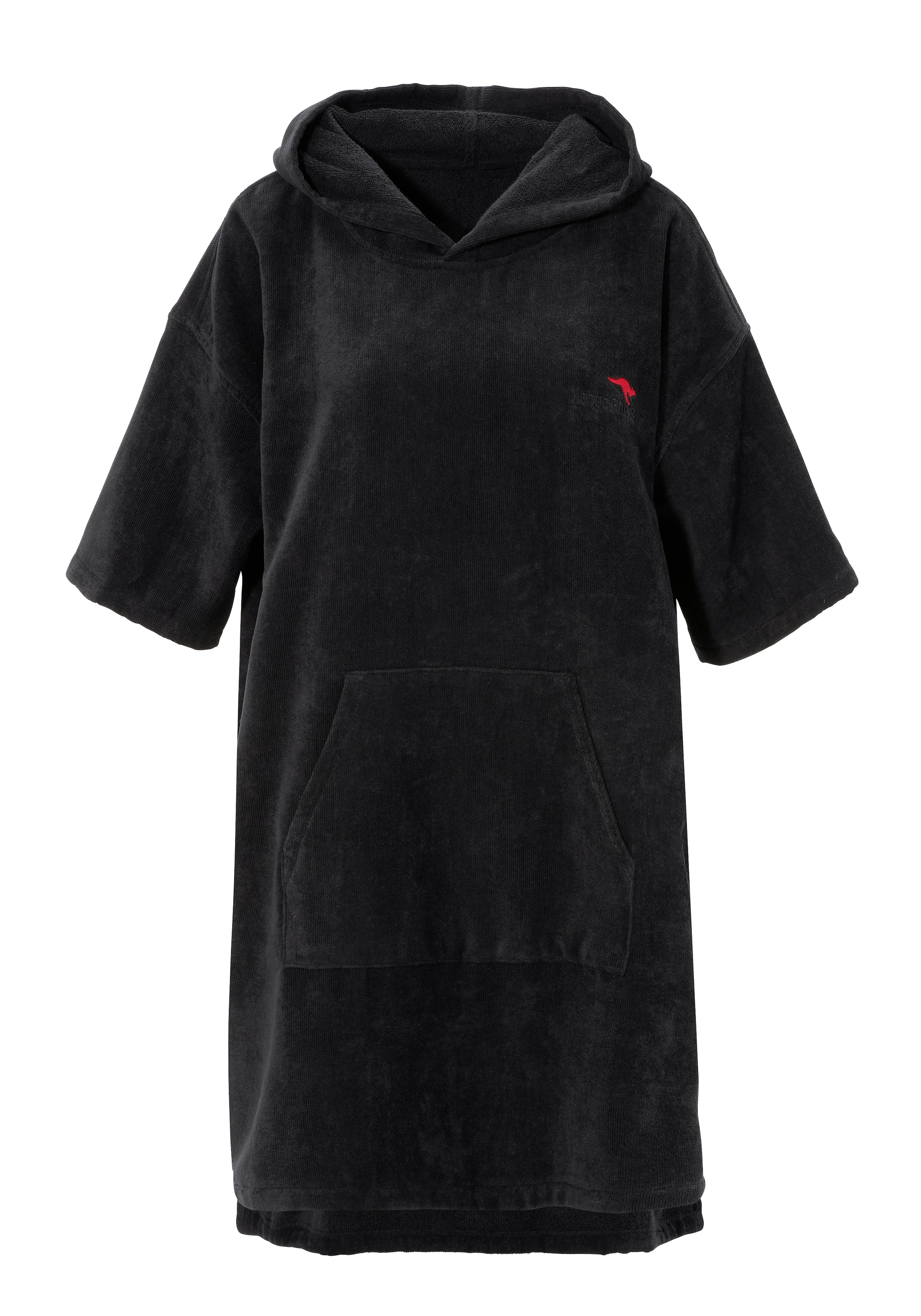 KangaROOS Badeponcho »Summer, ideal für Sauna, Spa & im Urlaub, Damen & Herren«, (1 St.), Surfponcho, mit Bauchtasche, 100% Baumwolle, Frottee