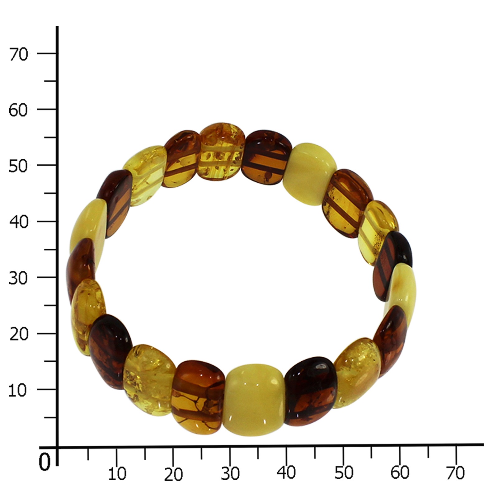 Armband OSTSEE-SCHMUCK "Ostsee-Schmuck Armband Lissu Armband Lissu", transparent, Armbänder, Damen, 19cm, Bernstein, Armband 2