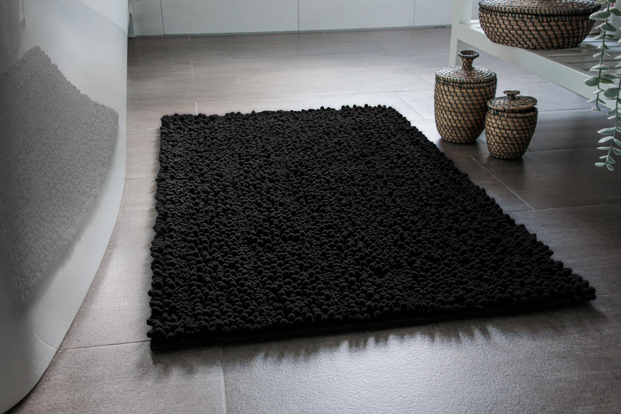 Wecon home Basics Badematte "Benno" Höhe 22 mm waschbar, rutschfest, sehr weich, strapazierfähig, Chenille, robust