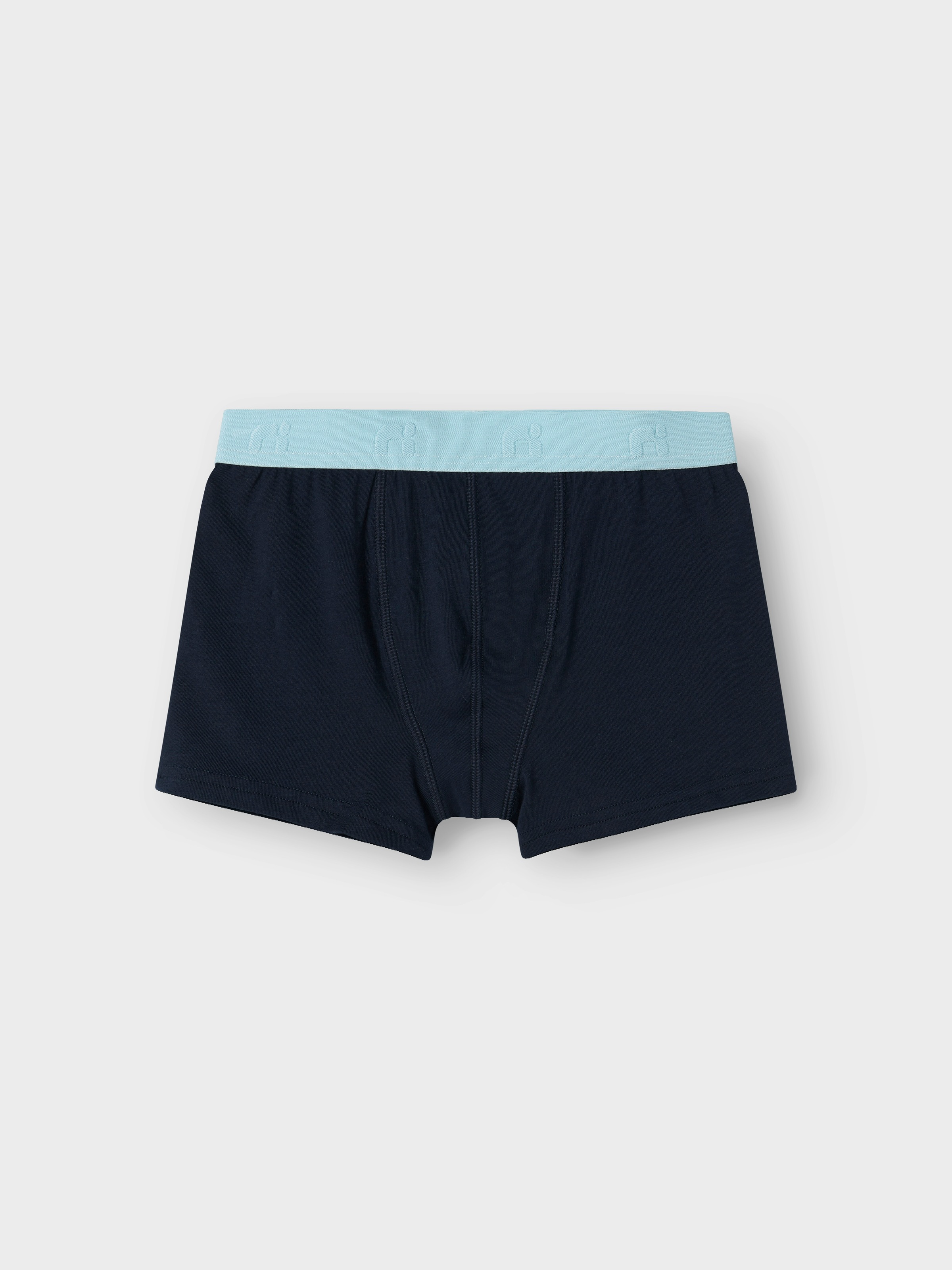 Thumbnail - Name It Trunk "NKMBOXER für Jungen mit Logoschriftzug und weichem Bund" Packung, 5 Stk. tlg., eng, Jersey, aquamarine, a...