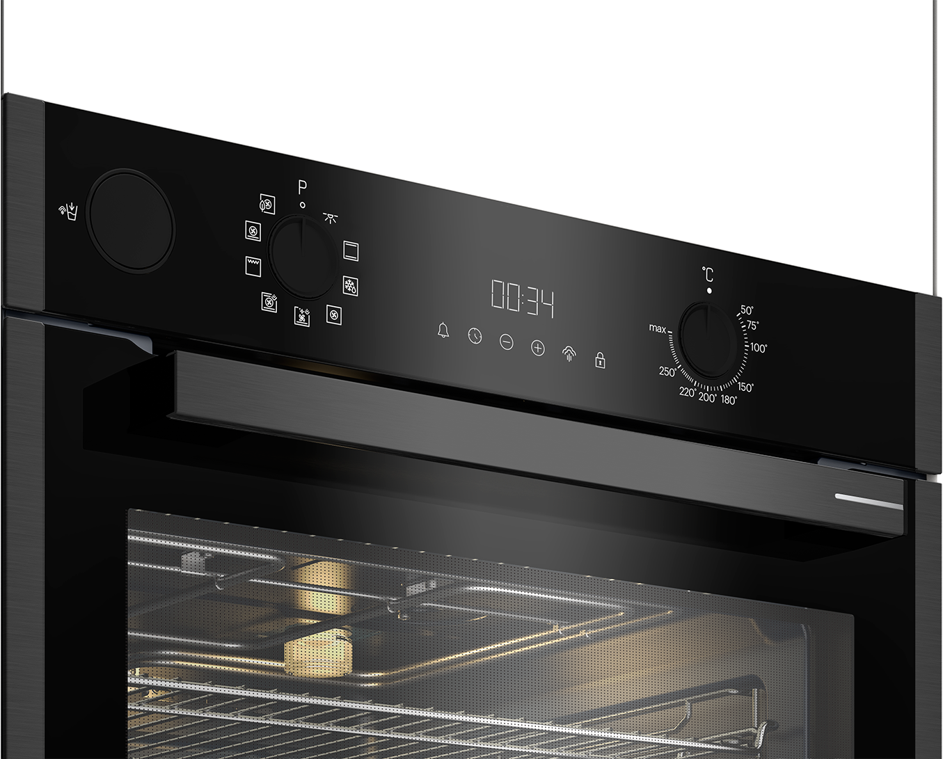 Grundig Einbaubackofen  »GEBD19300DX«, mit 2-fach-Teleskopauszug, Steam Clean, SoftDoormatic