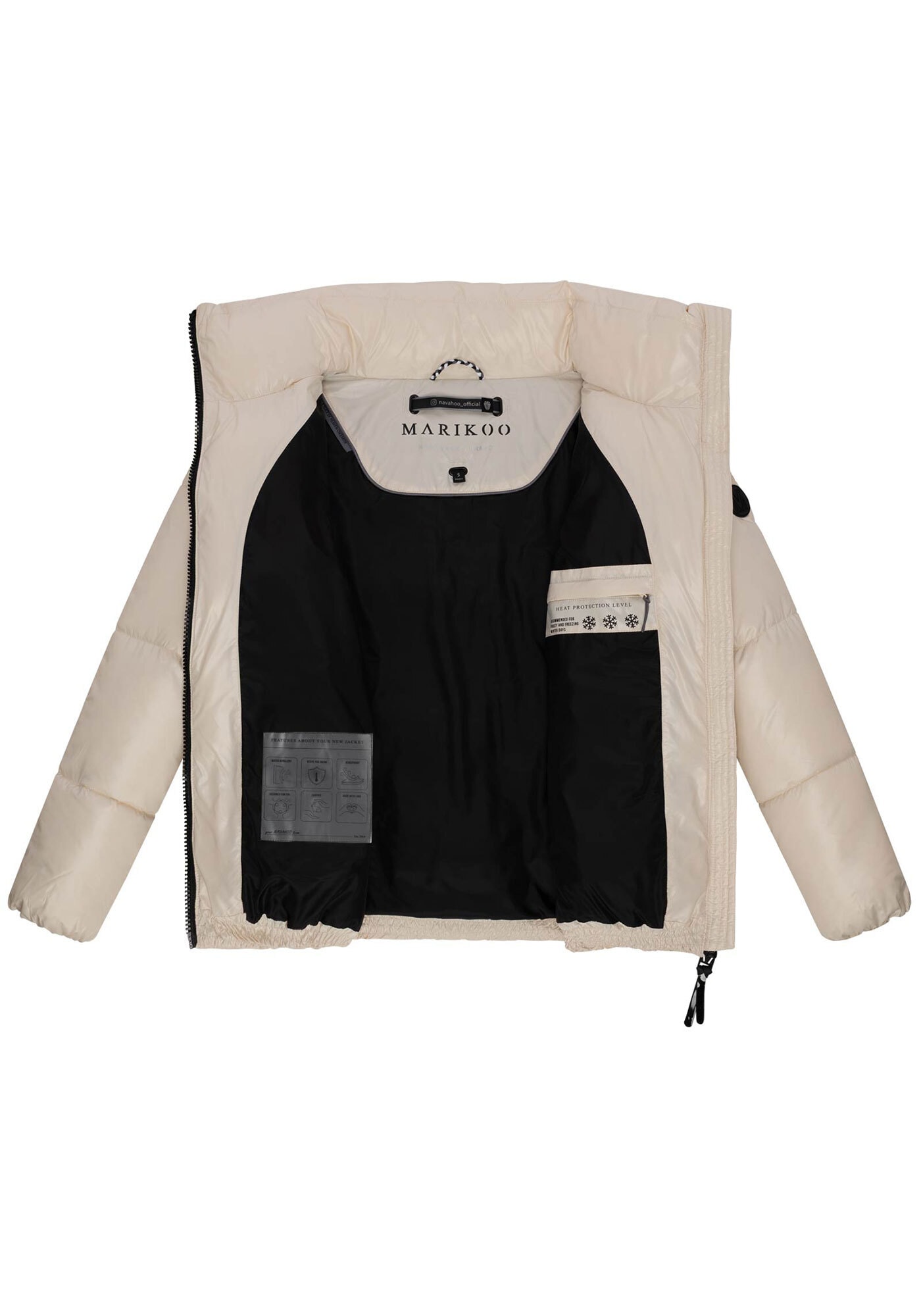 Marikoo Winterjacke »Hazalee« mit leicht gläzendem Obermaterial und hohem Kragen