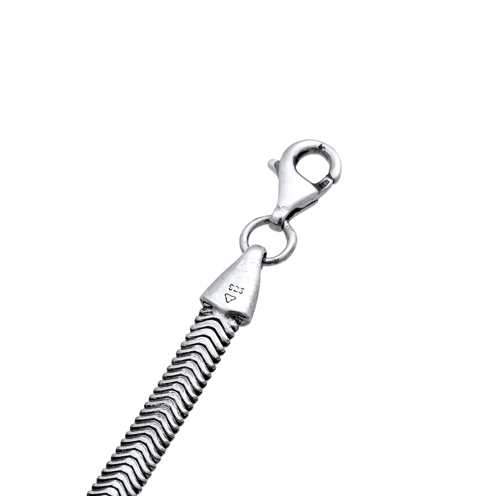 Kuzzoi Armband »Flach Elegant Schlangenkette Fischgräte 925 Silber«