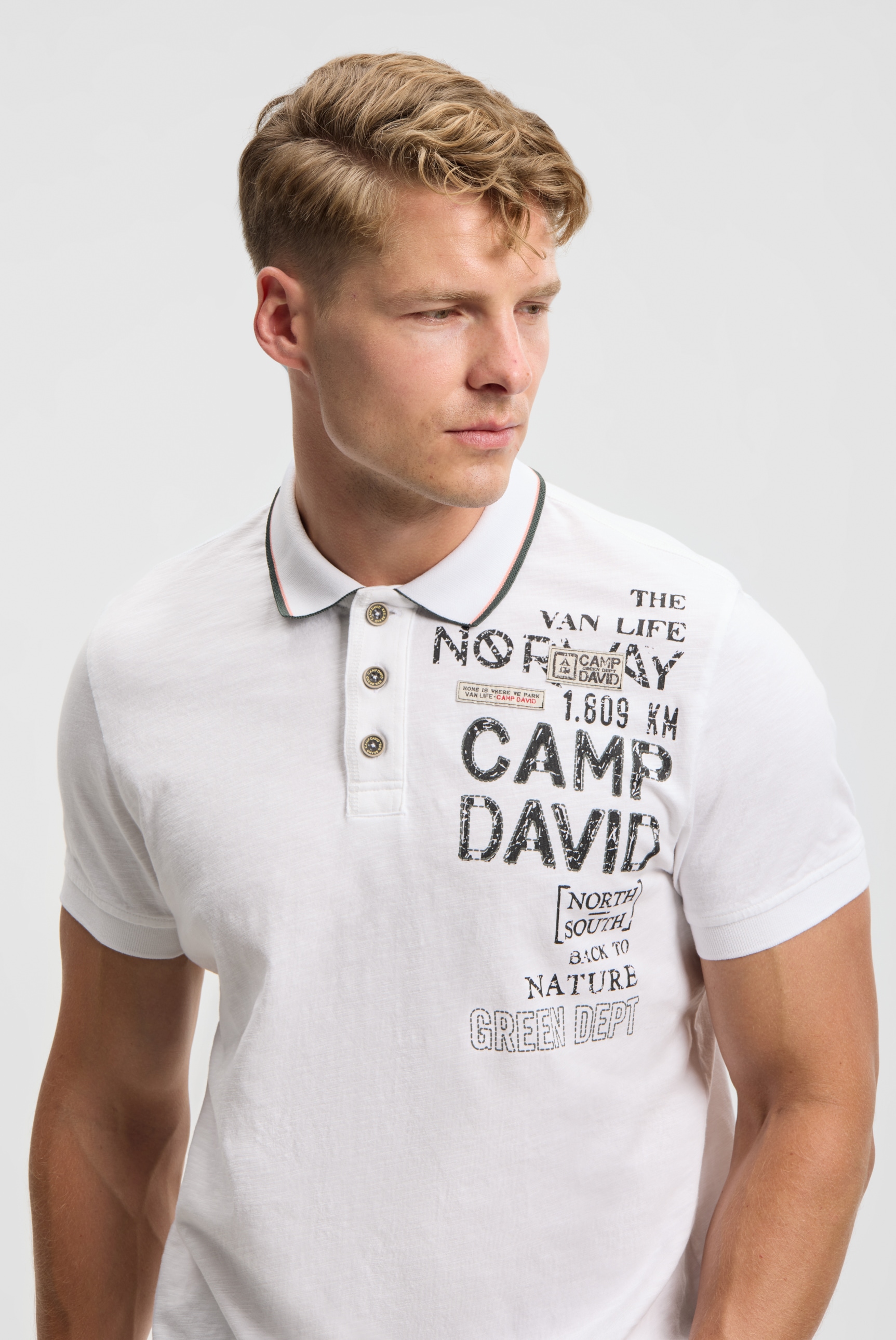 CAMP DAVID Poloshirt aus Baumwolle